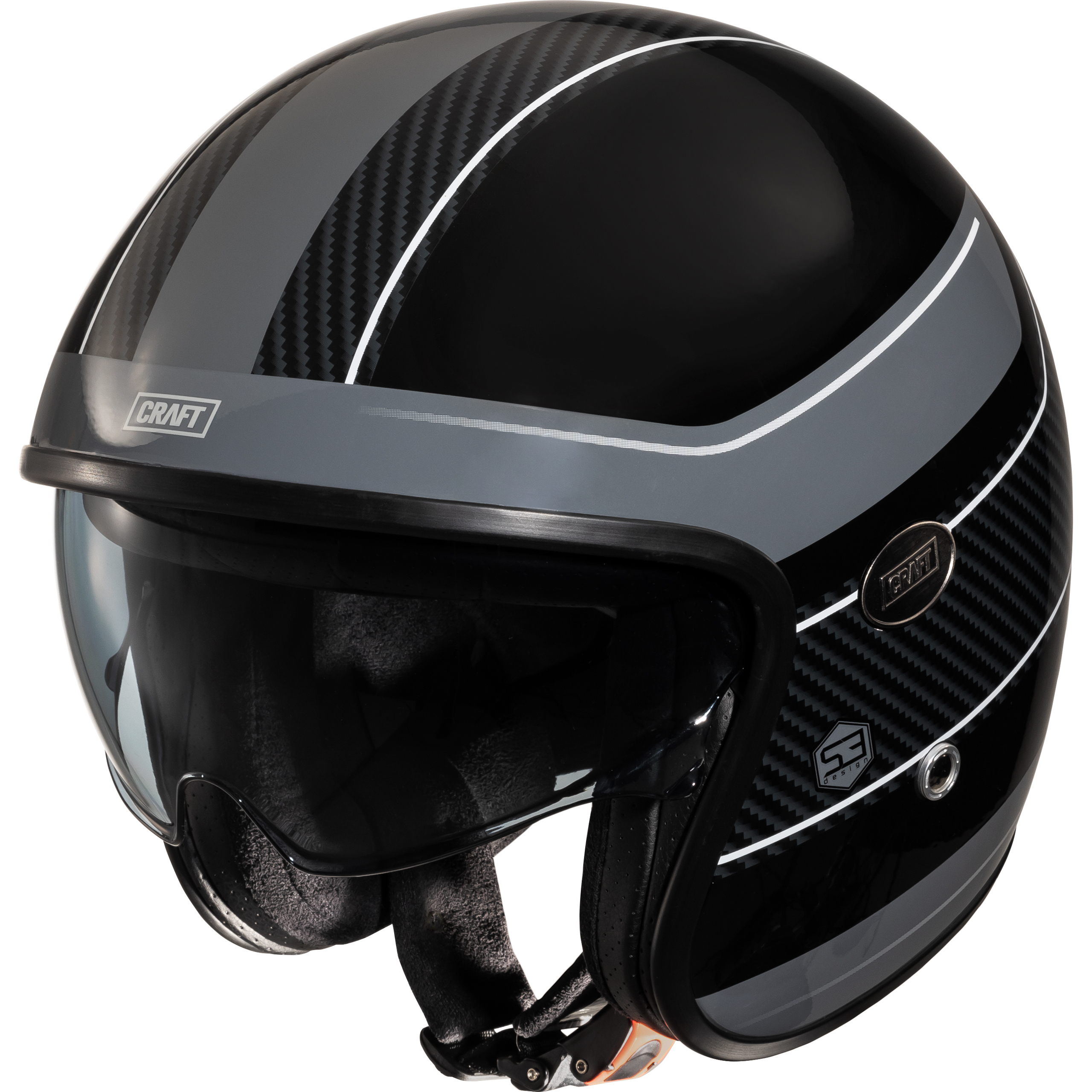 Craft Fiberglas Jethelm Classic SV silber Dekor #24 S - Helme & Brillen - Lifestyle Helme & Brillen