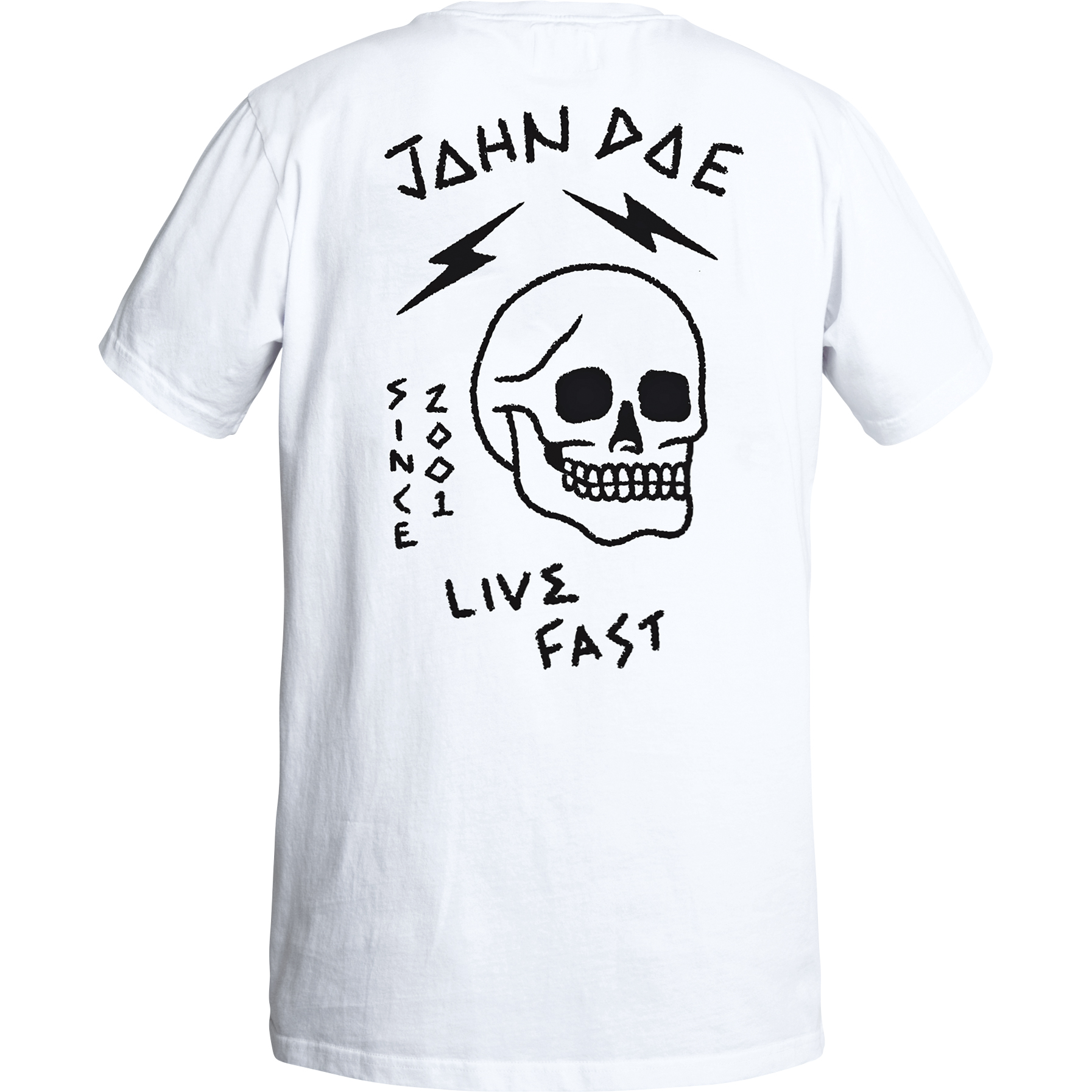 John Doe-T-Shirt Live Fast Skull weiß M-8021121999004009