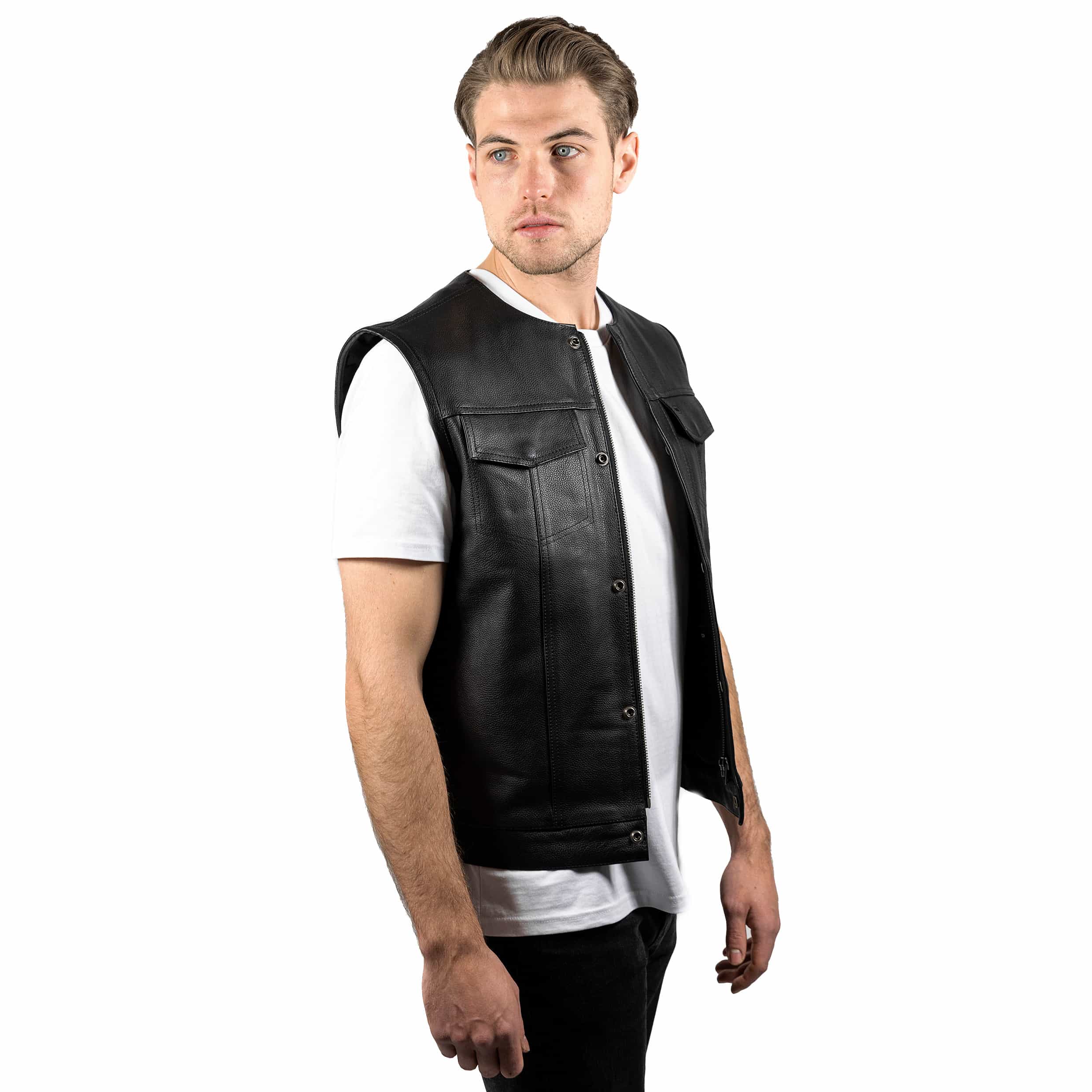 John Doe-MC Outlaw Lederweste schwarz 5XL-0000469003001015