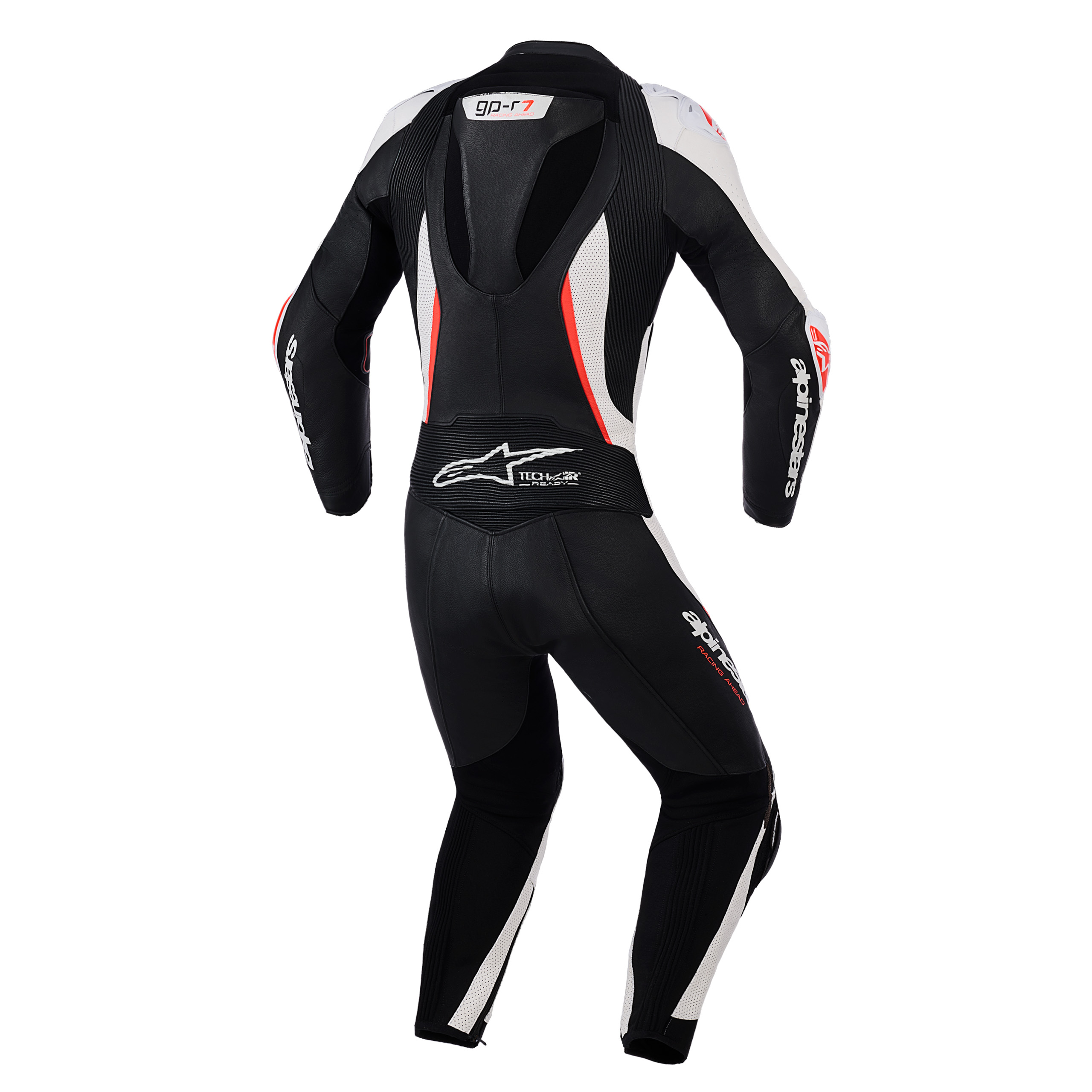 Alpinestars-Stella GP-R7 Damen Lederkombi 2-tlg. schwarz/weiß/fluo rot-0001717999128