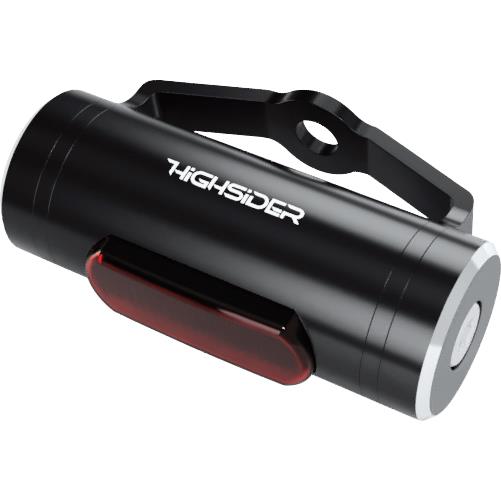 Highsider LED Alu Rücklicht CONERO T1 schwarz, rotes Glas - Motorradteile & Ersatzteile - Beleuchtung