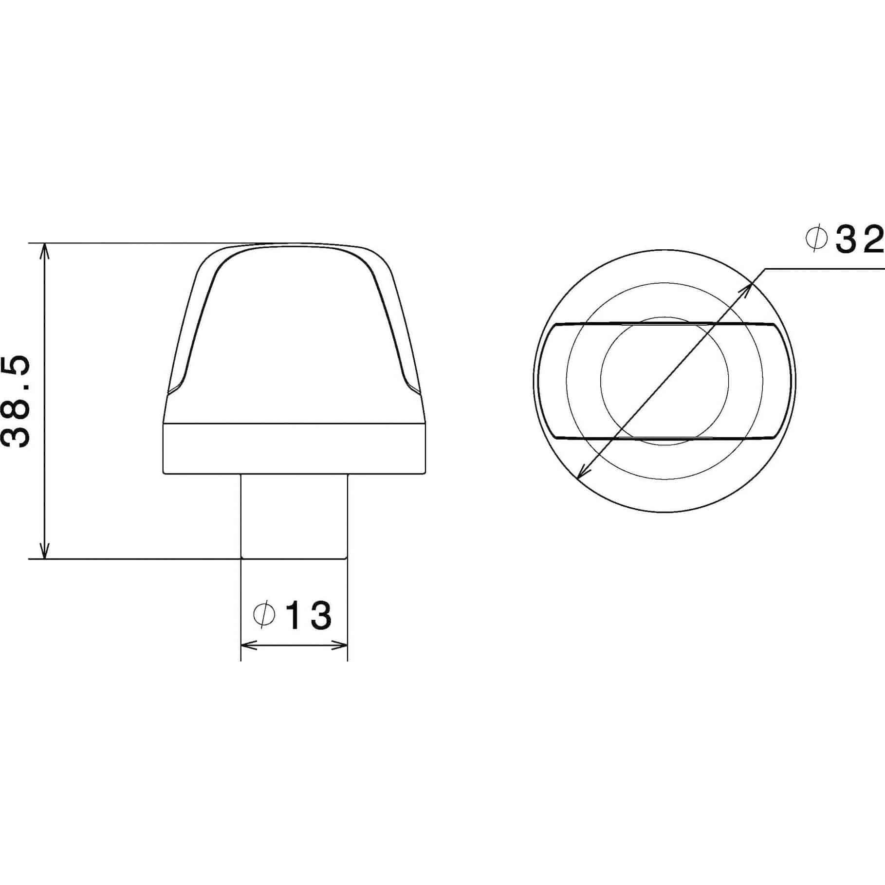Rizoma-LED Lenkerendenblinker Sguardo 13-21mm FR060-5705221020000100