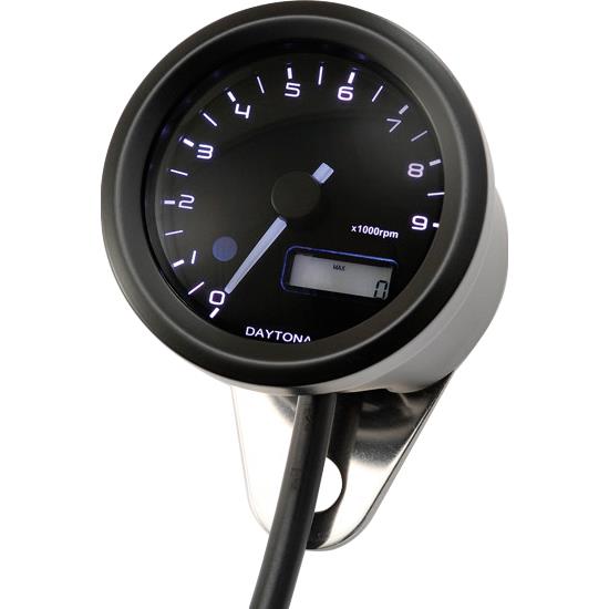 Daytona-Drehzahlmesser Velona Ø48mm bis 9000 U/min schwarz-5730971059001710