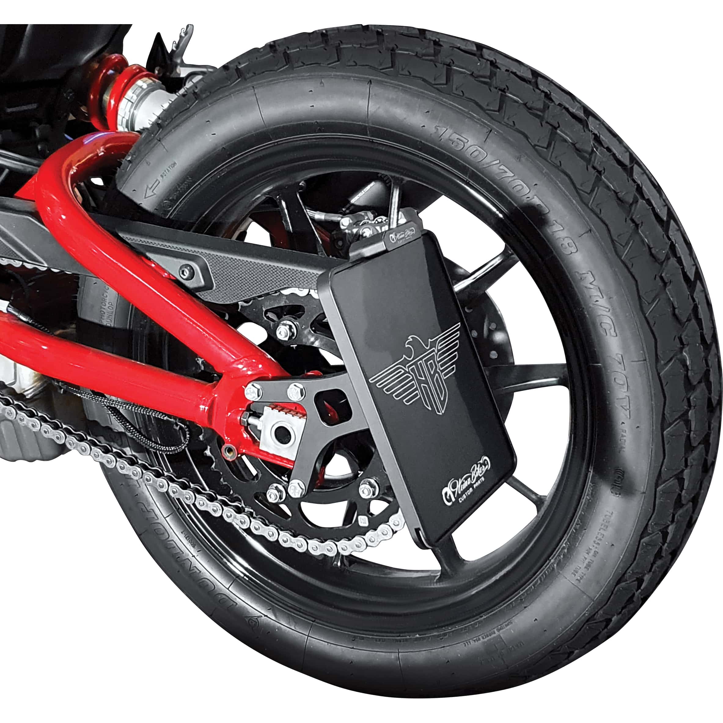 HeinzBikes seitlicher Kennzeichenhalter A 210mm schwarz HBSKZ-INFTR-A - Motorradteile & Ersatzteile - Anbauteile