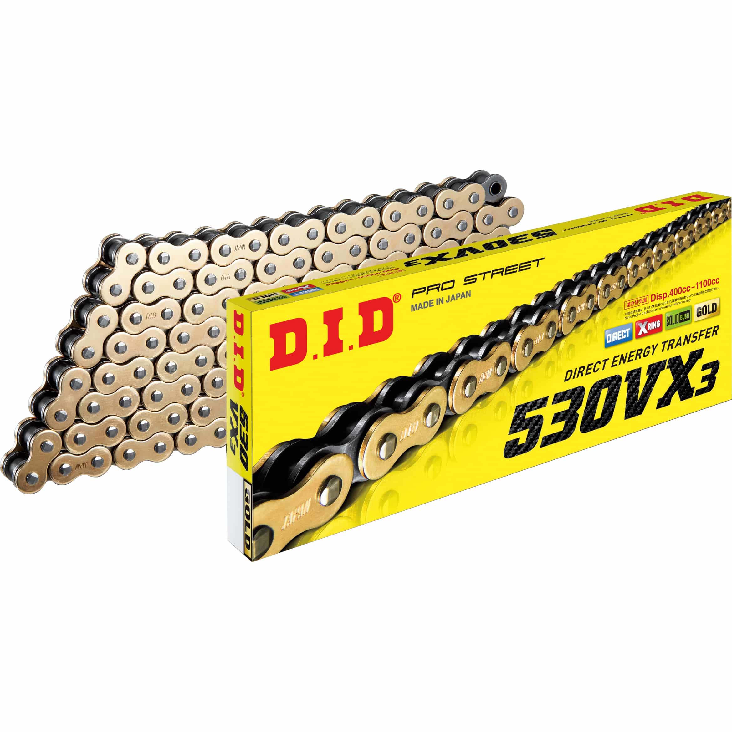 D.I.D. kit cadena 530VX3(G&B) remache X 17/45/122 para Yamaha FZ 1/Fazer
