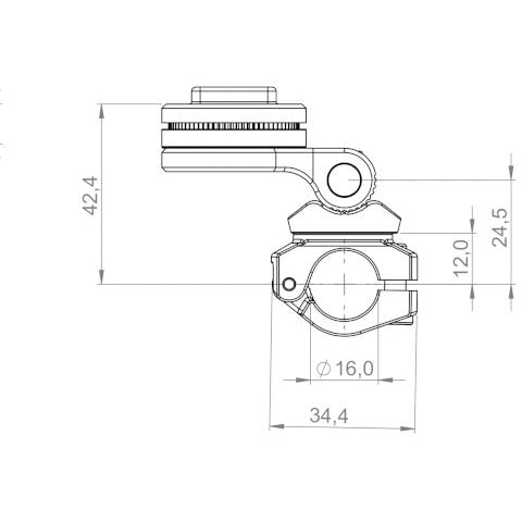 SP Connect-Mirror Mount Pro SPC+ für Spiegelarm/Querstrebe-5741601181010070