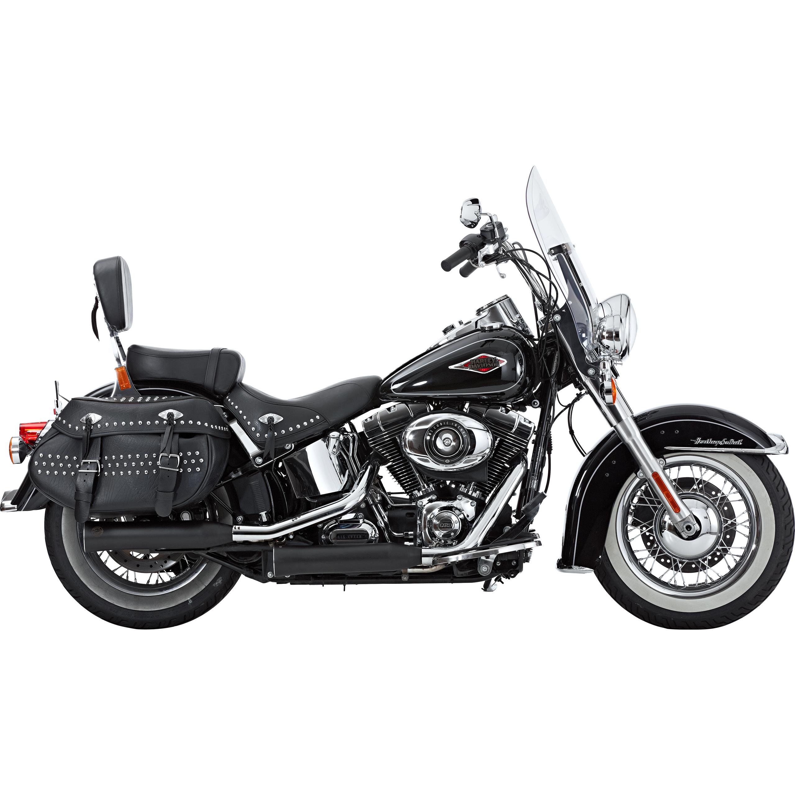 Falcon-Double Groove Auspuff ED Harley FLSTC, FXSTB/C ab 07 schwarz-5692621000999024
