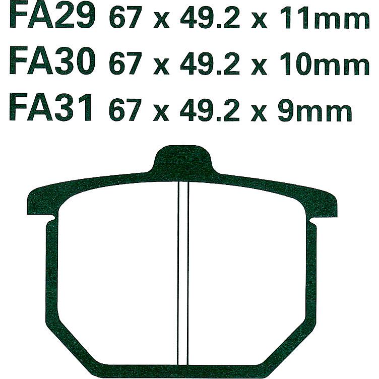 Hi-Q Bremsbeläge organisch FA029 67x49,2x11mm - Motorradteile & Ersatzteile - Bremsen