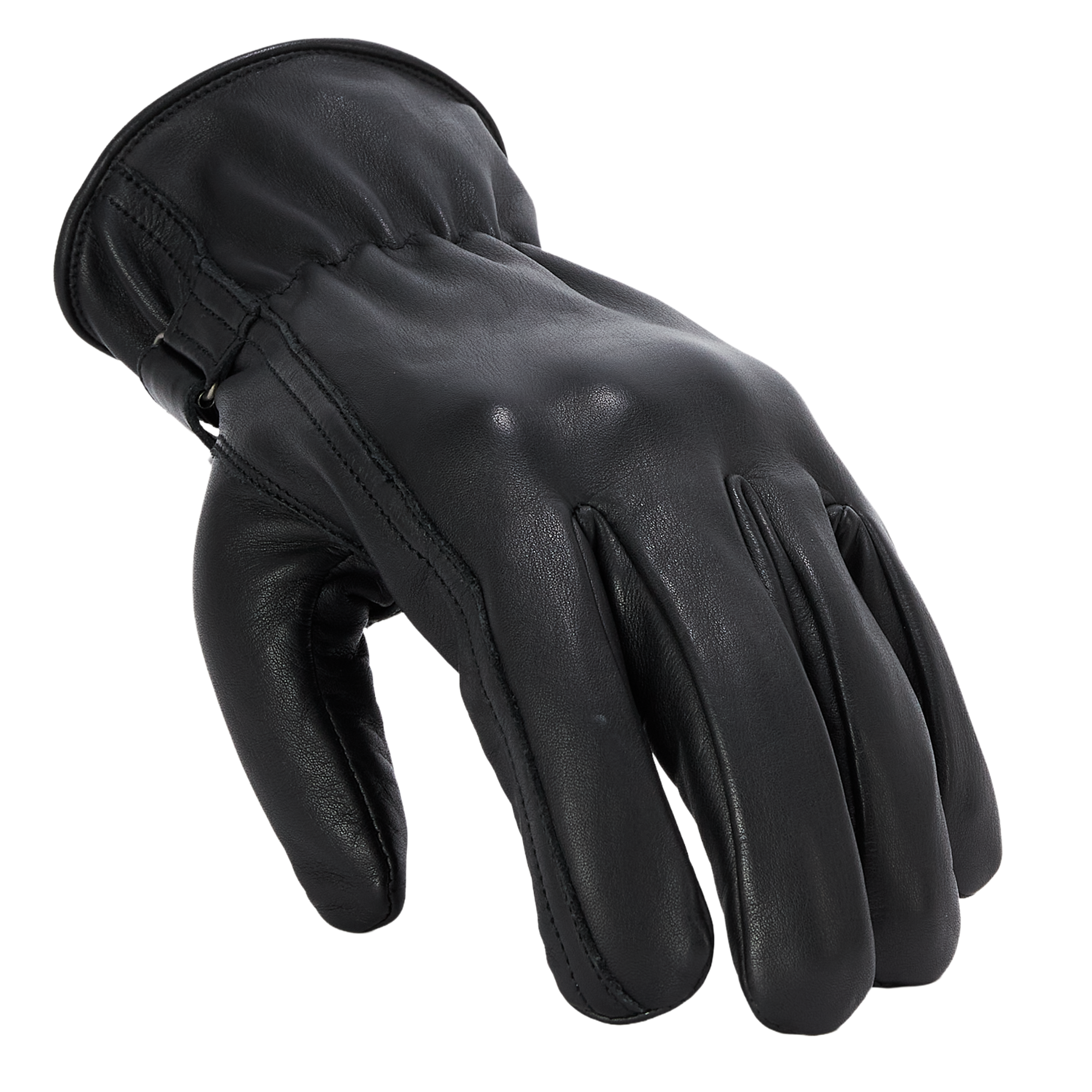 Spirit Motors Terry Worker kurze Lederhandschuhe schwarz