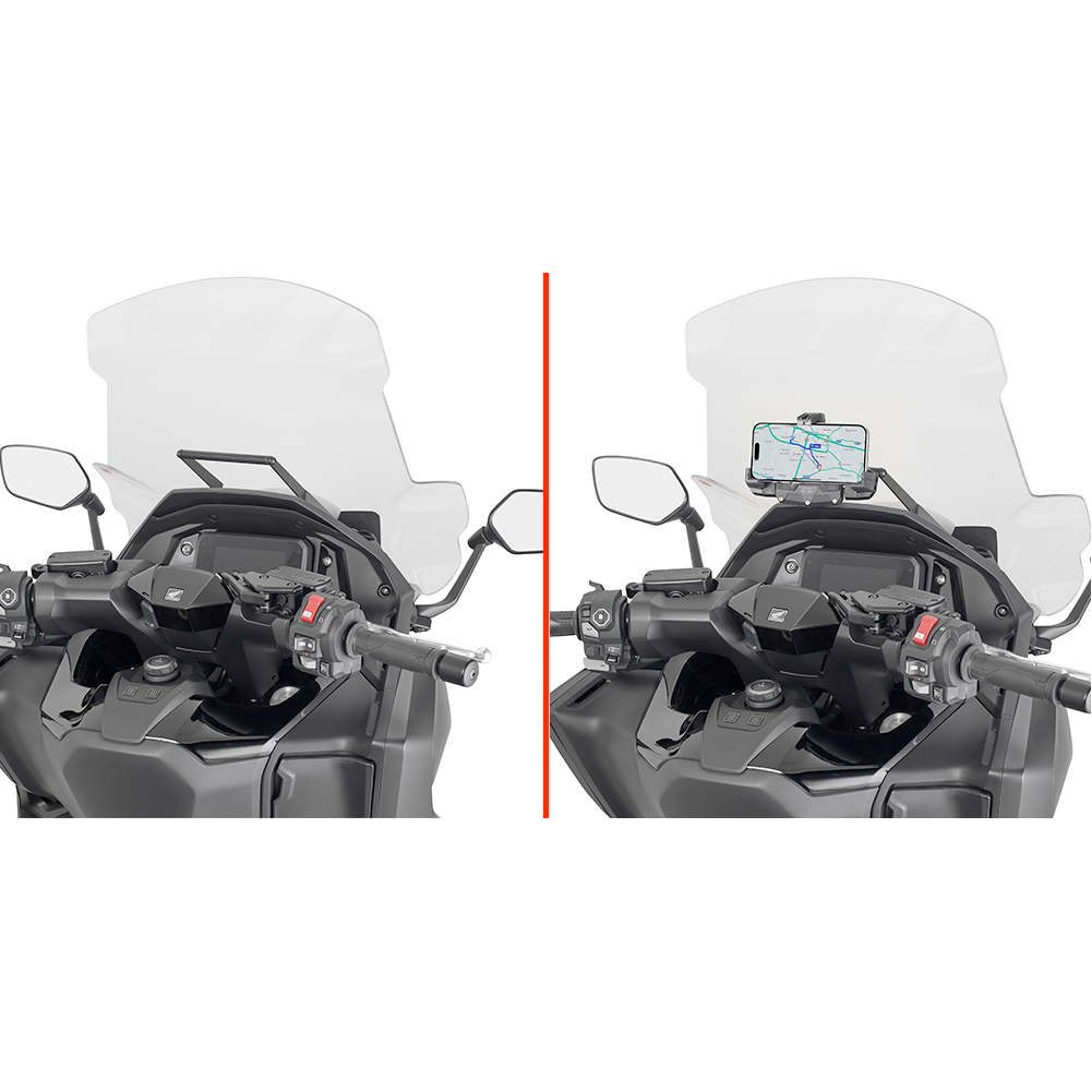 Givi Navi-Haltestrebe am Windschild FB1211 für Forza 750 2025- - Motorradzubehör - Multimedia