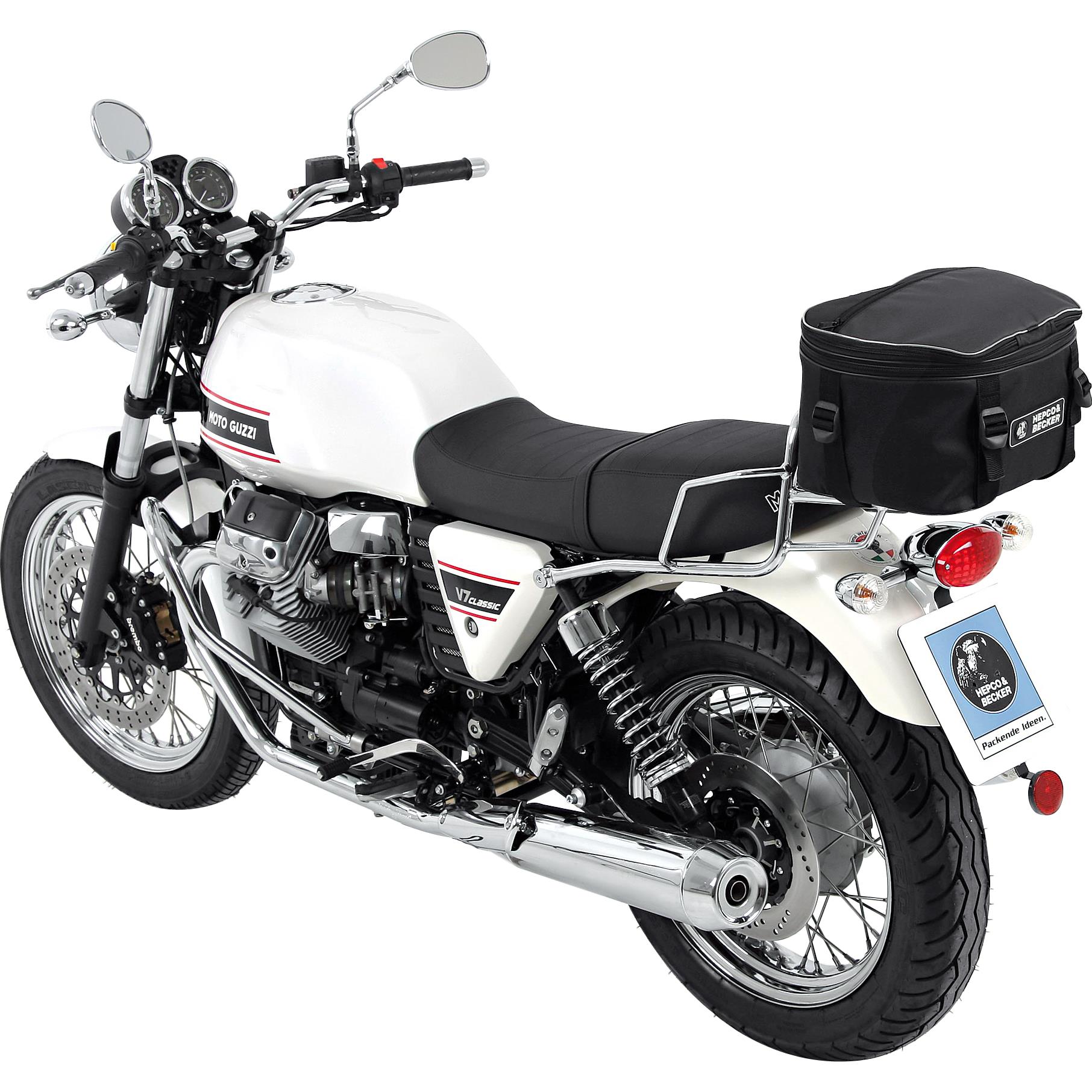 Hepco & Becker Rohrgepäckbrücke TC chrom für Moto Guzzi V7 2008-2014 - Motorradzubehör - Motorradgepäck