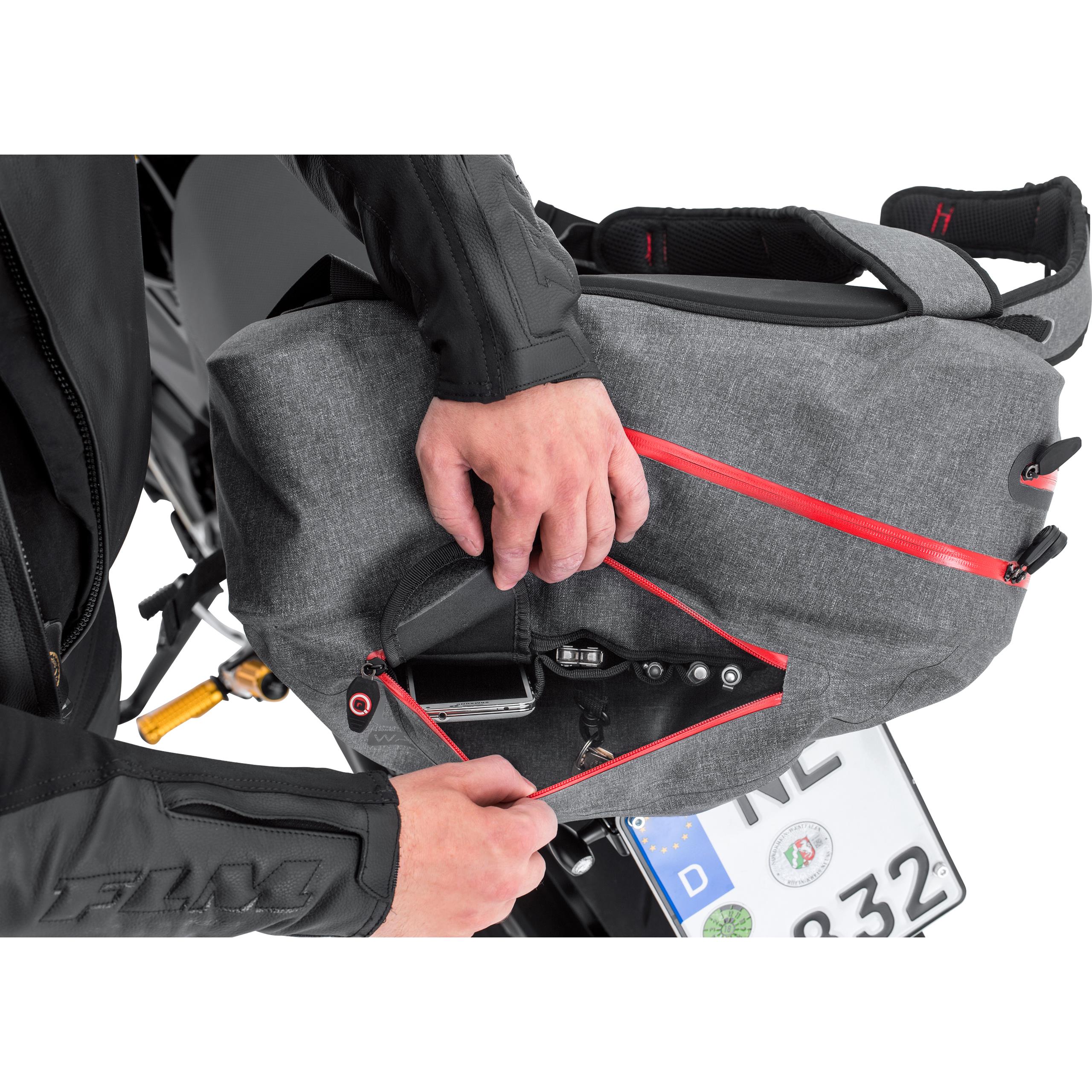 QBag-Rucksack 12 wasserdicht grau 20 Liter Stauraum-5706671190016003