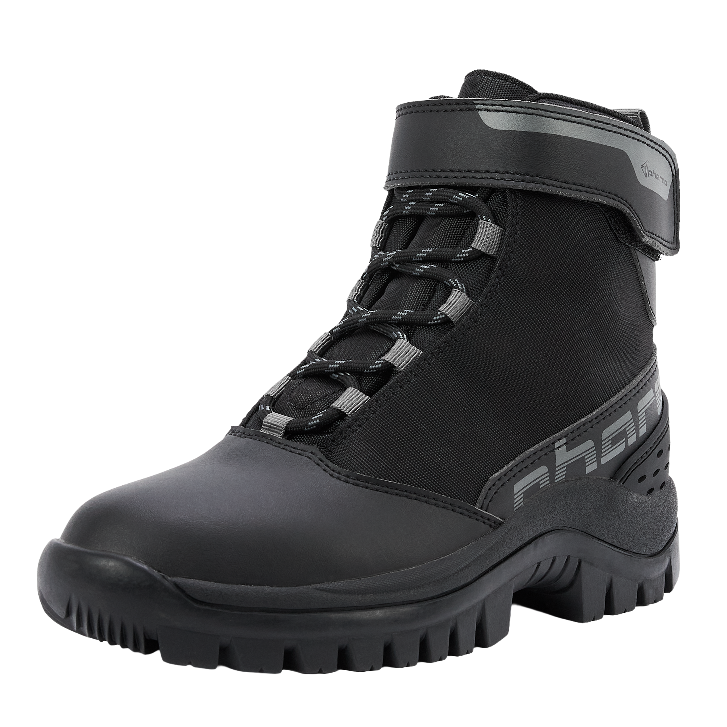 Pharao-Siljan II WP Damen Motorradschnürstiefel kurz schwarz 37-0001637999001737