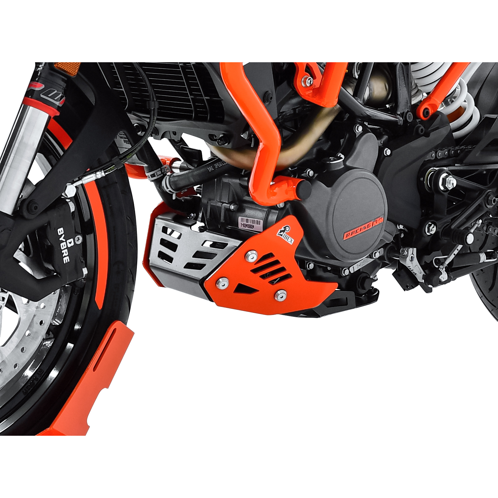 Zieger Motorschutz Alu orange/schwarz für KTM Duke 125 2017- - Motorradteile & Ersatzteile - Verkleidungen & Abdeckungen