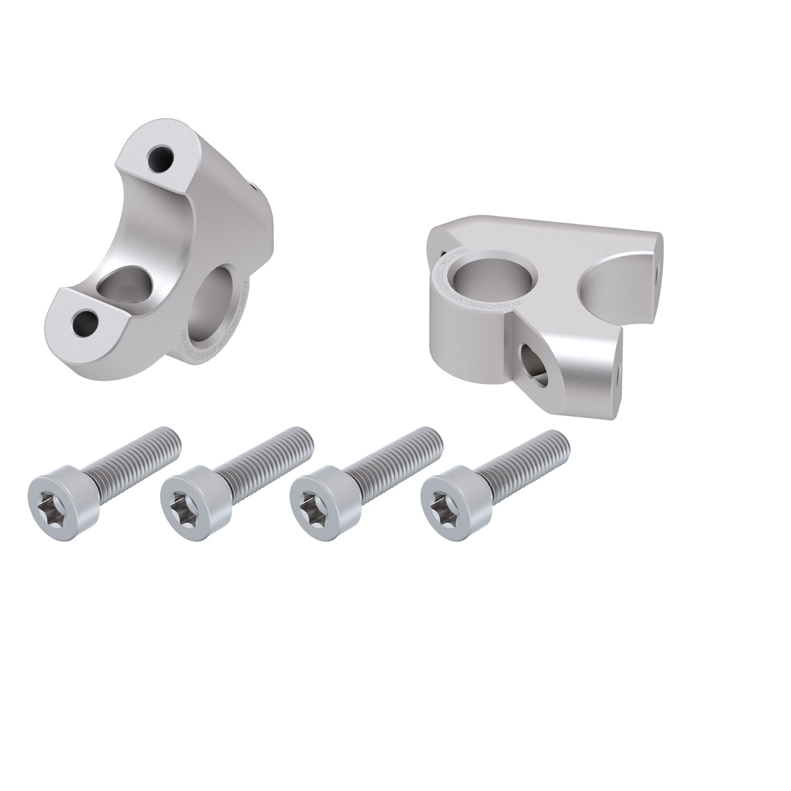 Hepco & Becker spostamento manubrio 30/24mm argento per BMW R 1250 GS