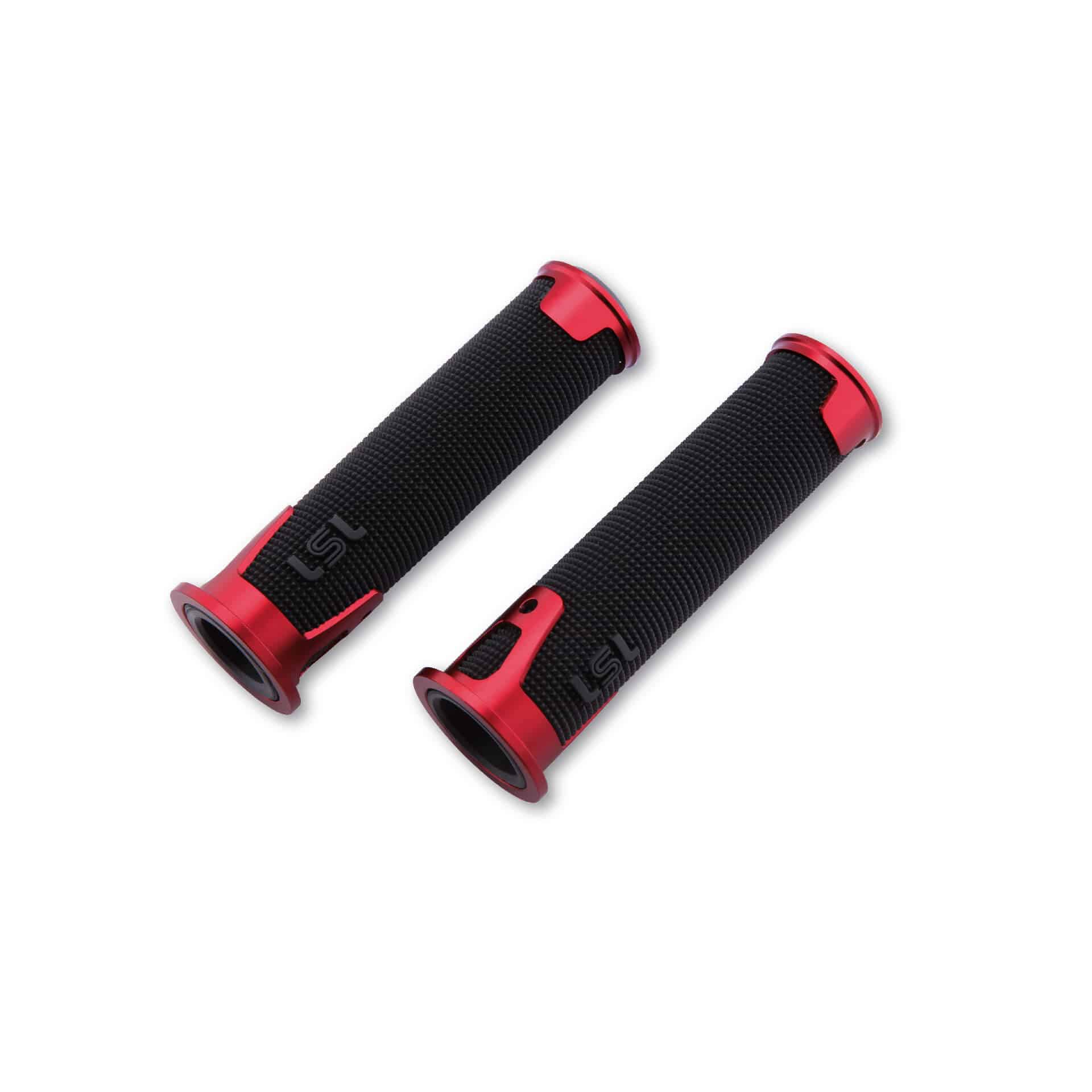 LSL Lenkergriffgummipaar 22mm Ergonia schwarz/rot - Motorradteile & Ersatzteile - Lenker, Griffe & Hebel