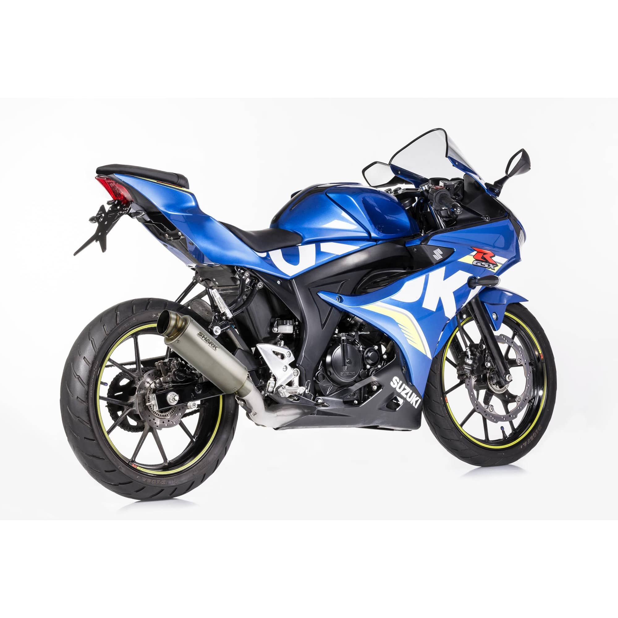 Shark exhaust escape SRC4 1in1 Titan para Suzuki GSX-S/GSX-R 125 2017-2021