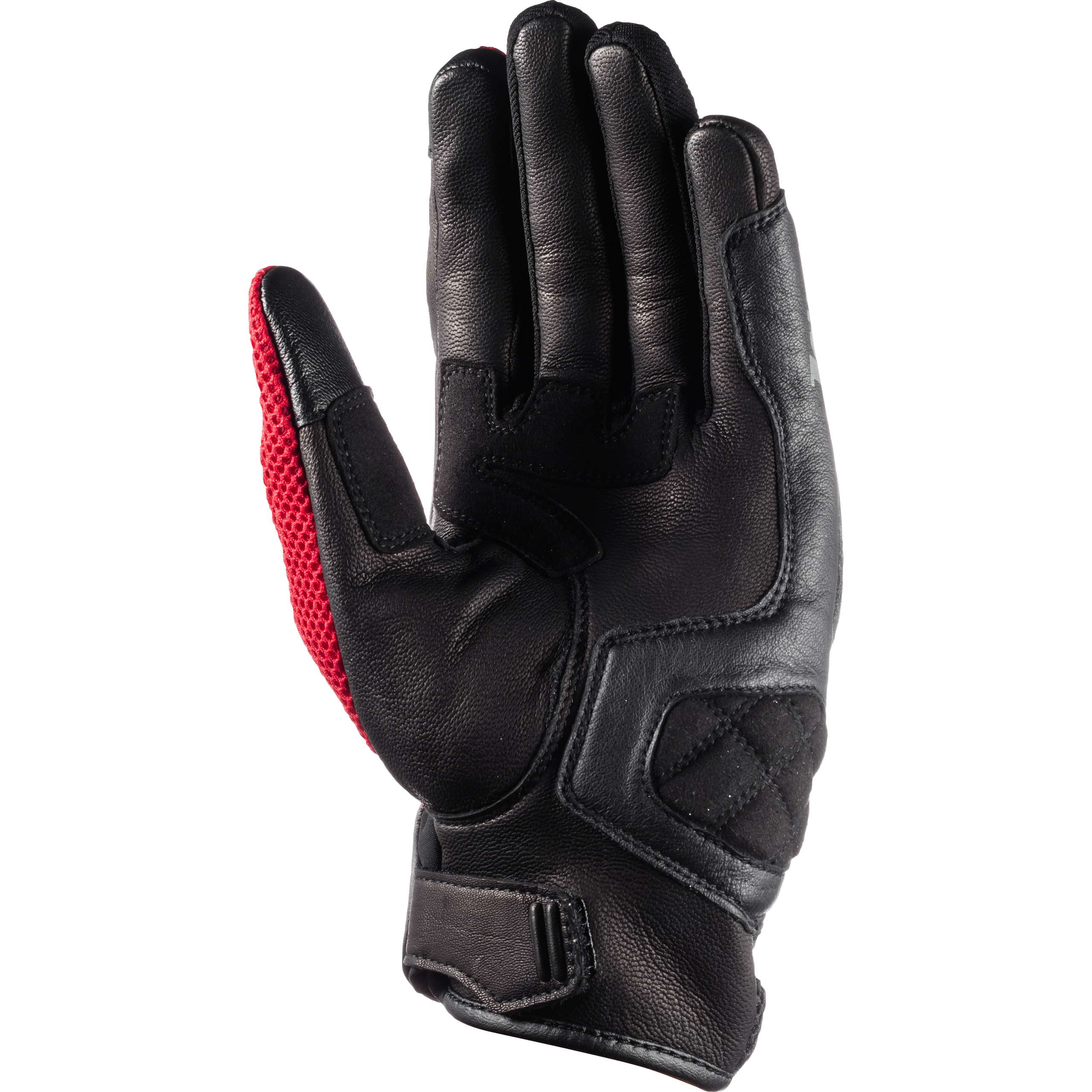 FLM-Ramair Leder/Textilhandschuh kurz rot 7,5-3114871007002933