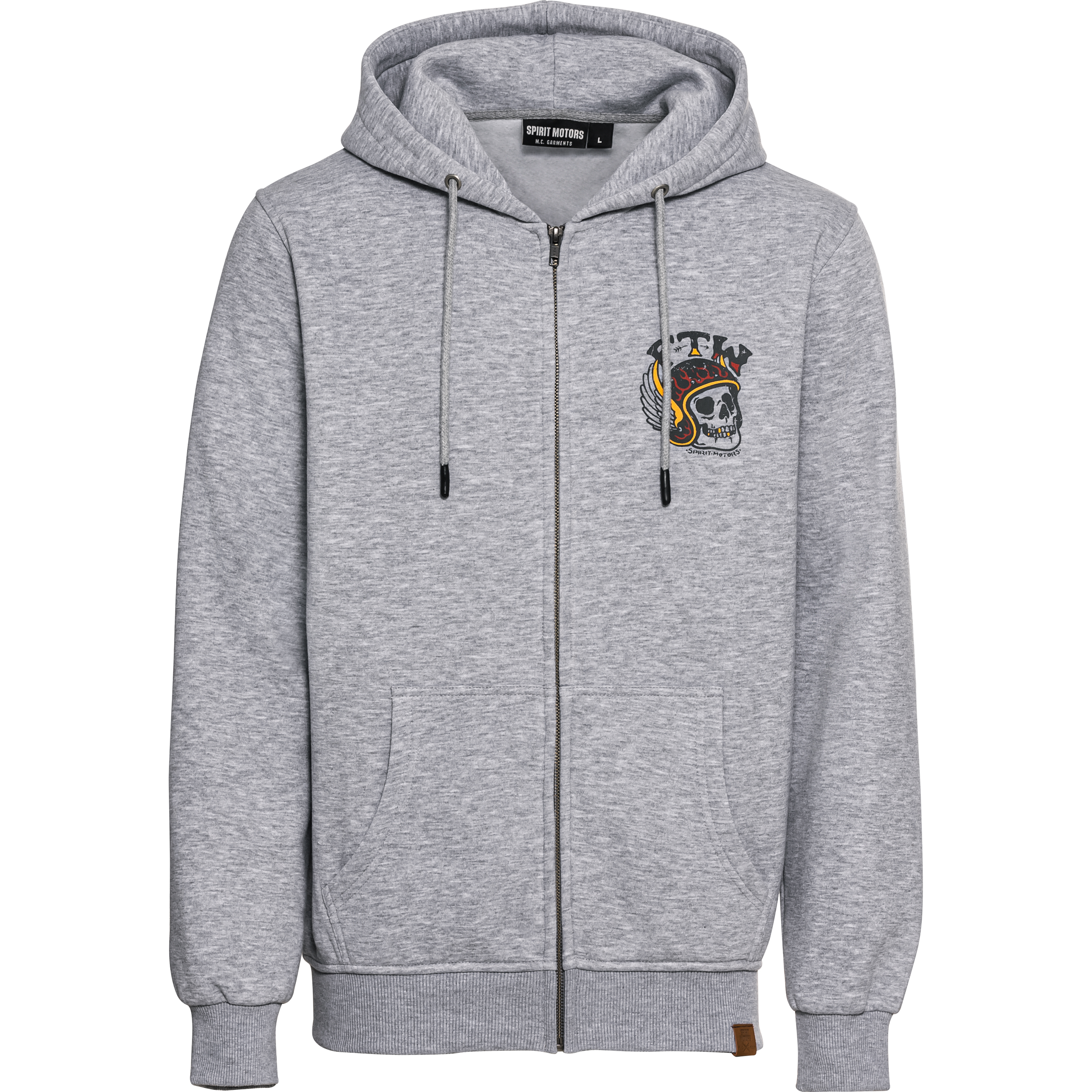 Spirit Motors Crazy Miles Hoodie grau L - Motorradbekleidung - Motorradjacken
