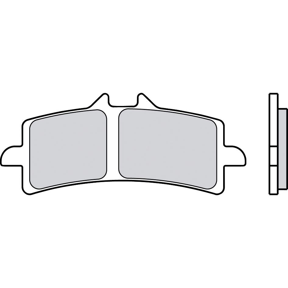 Brembo Bremsbeläge Sintermetall 07BB37.93 wie OEM 102,2x42x7,7mm - Motorradteile & Ersatzteile - Bremsen