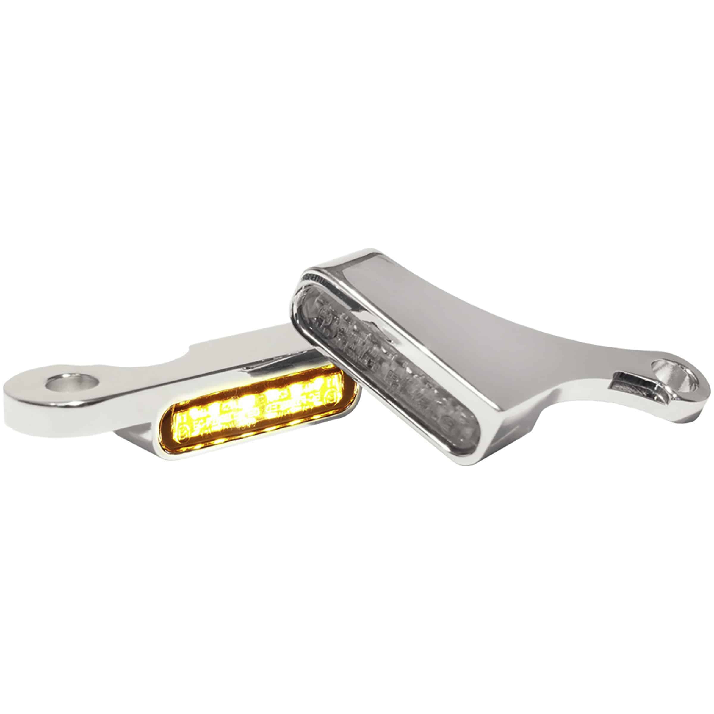 HeinzBikes LED Alu Blinkerpaar vorne für Softail 2015-2017 chrom - Motorradteile & Ersatzteile - Beleuchtung