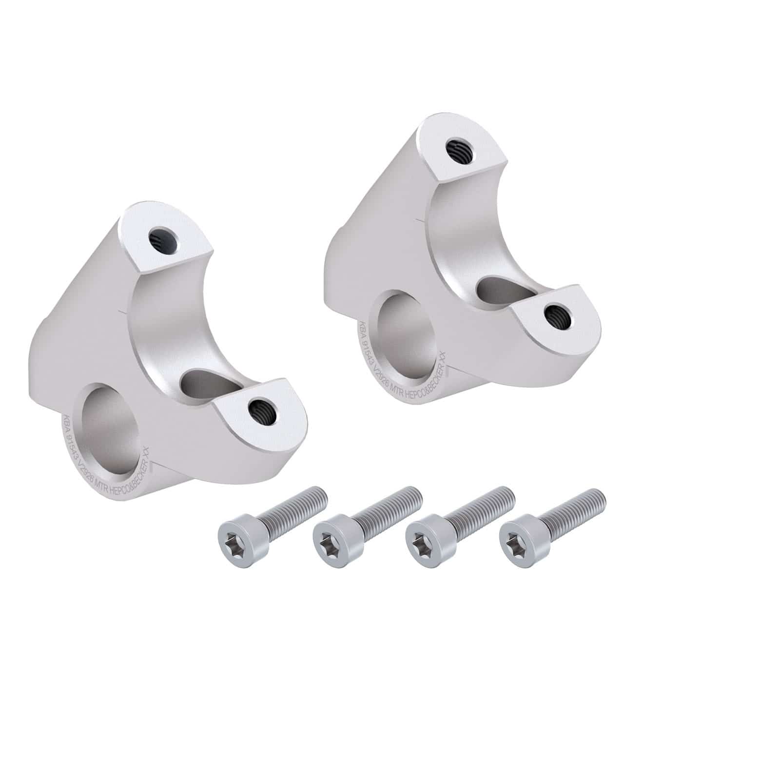Hepco & Becker Lenkerverlegung 30/24mm silber für R 1200 GS LC 2013-2018 - Motorradteile & Ersatzteile - Lenker, Griffe & Hebel