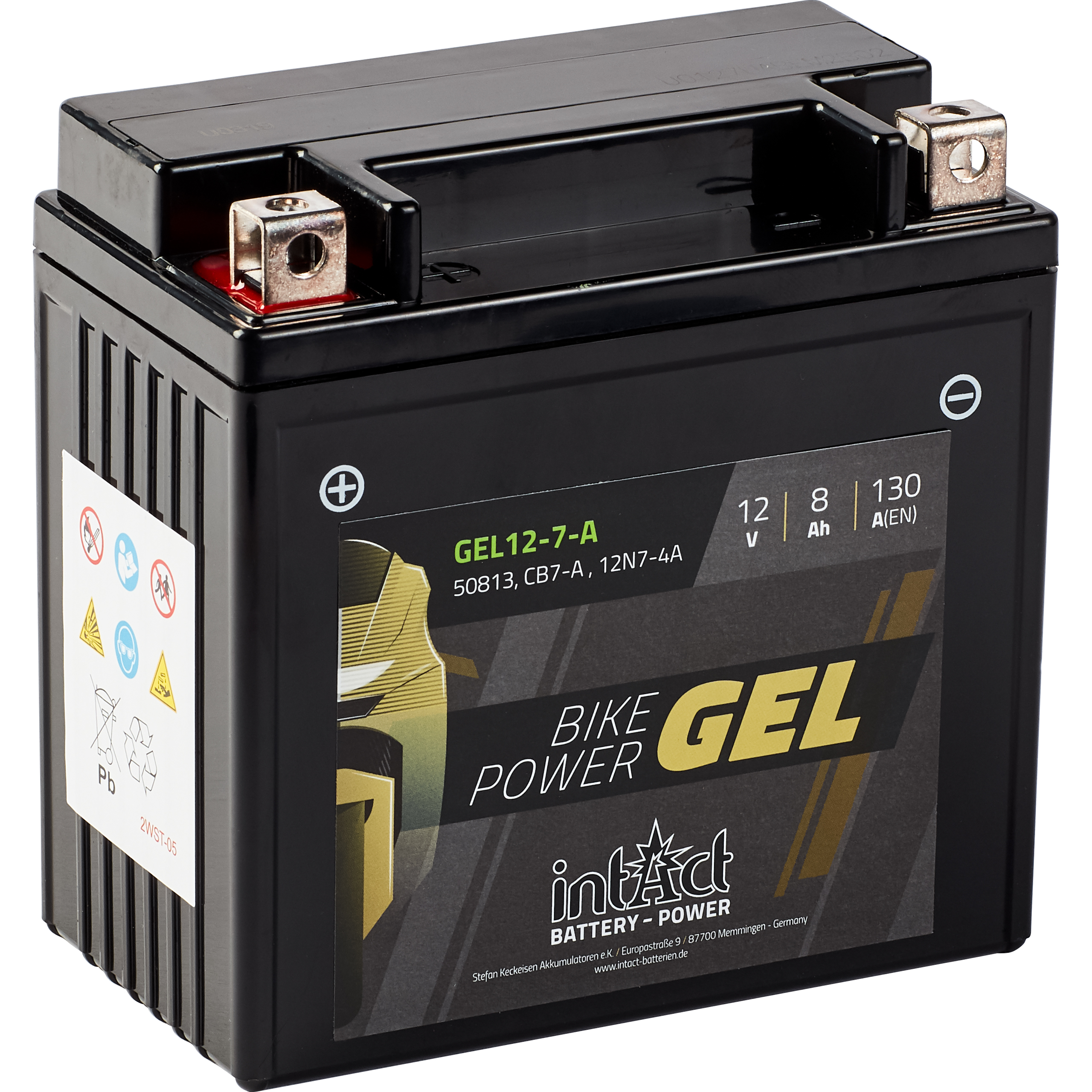 intAct Batterie Bike Power Gel geschlossen B7-A 12 Volt, 8Ah (CB7-