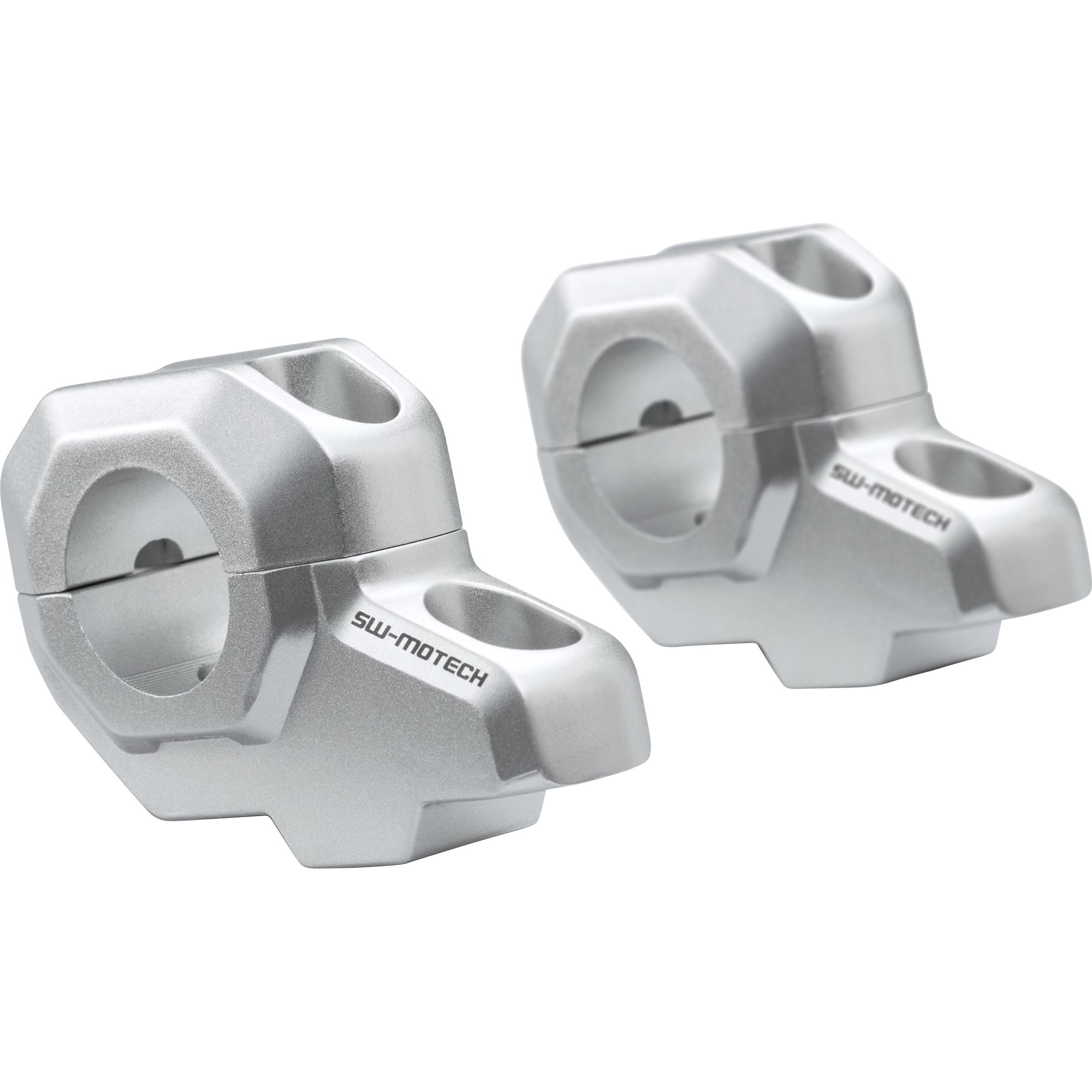 SW-MOTECH Lenkerverlegung SS für 28 mm Lenker silber - Motorradteile & Ersatzteile - Lenker, Griffe & Hebel