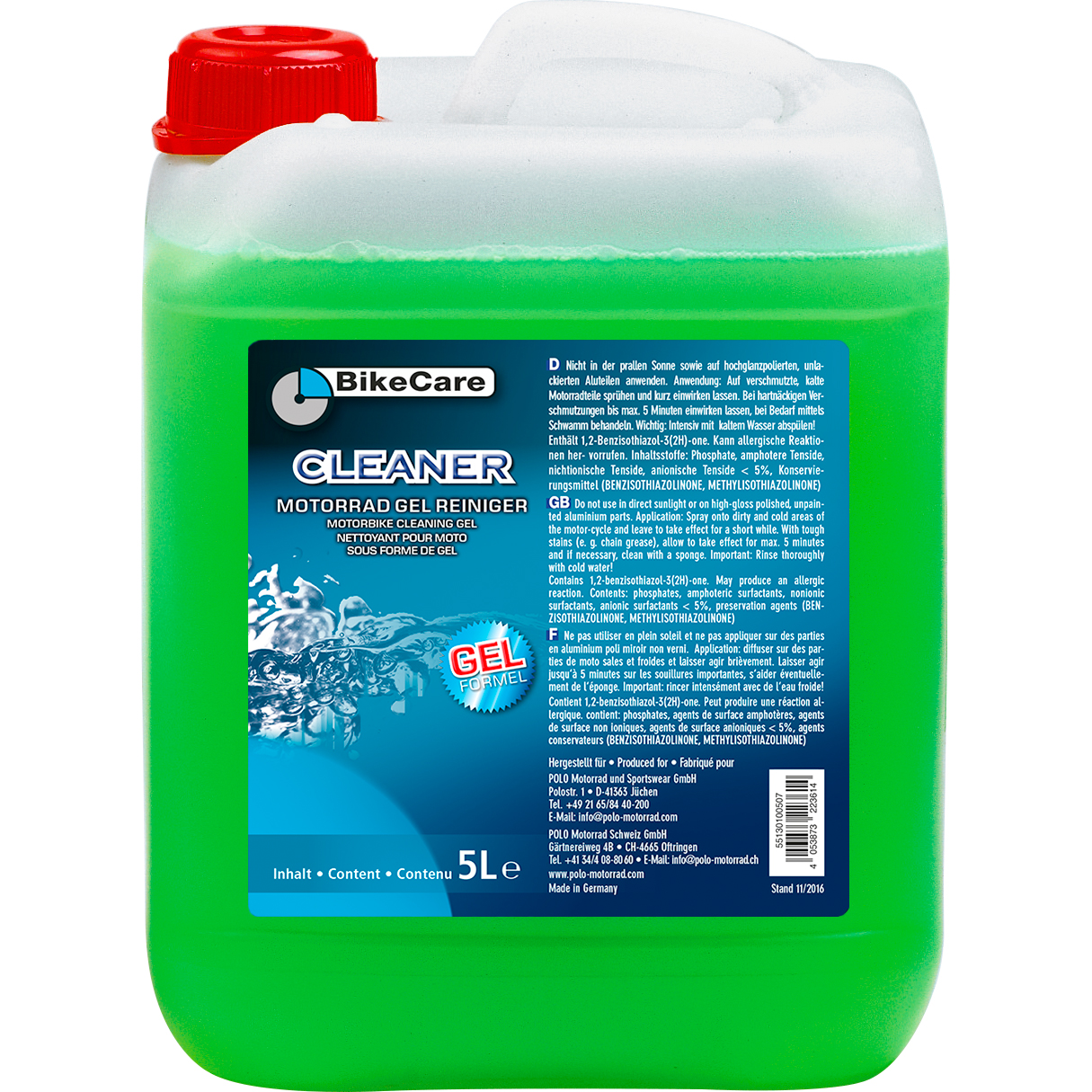 BikeCare Gel-Spezialreiniger 5 Liter - Motorradzubehör - Reinigung & Pflege