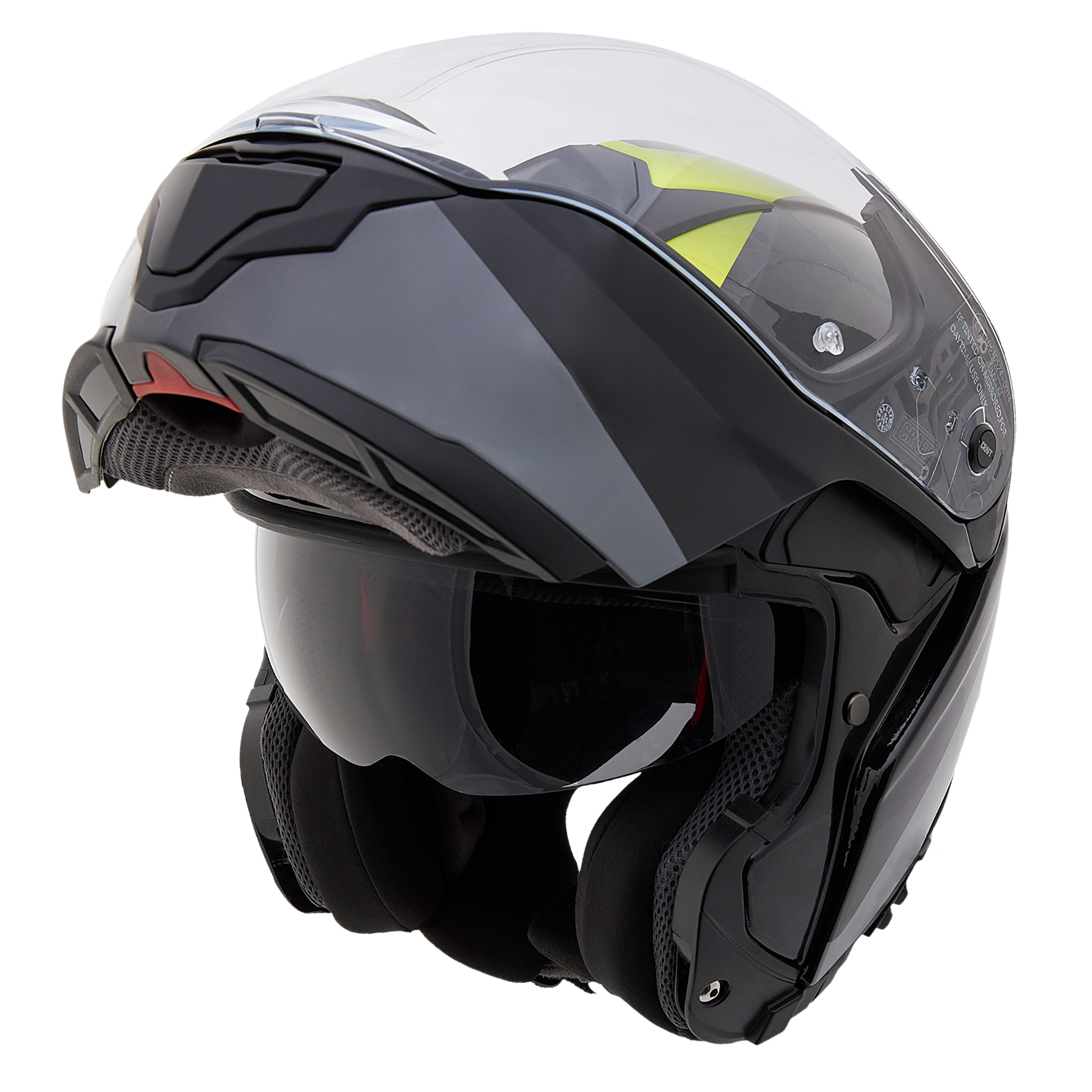 Craft Fiberglas Klapphelm Tour Gelb Dekor #26 S - Helme & Brillen - Motorradhelme