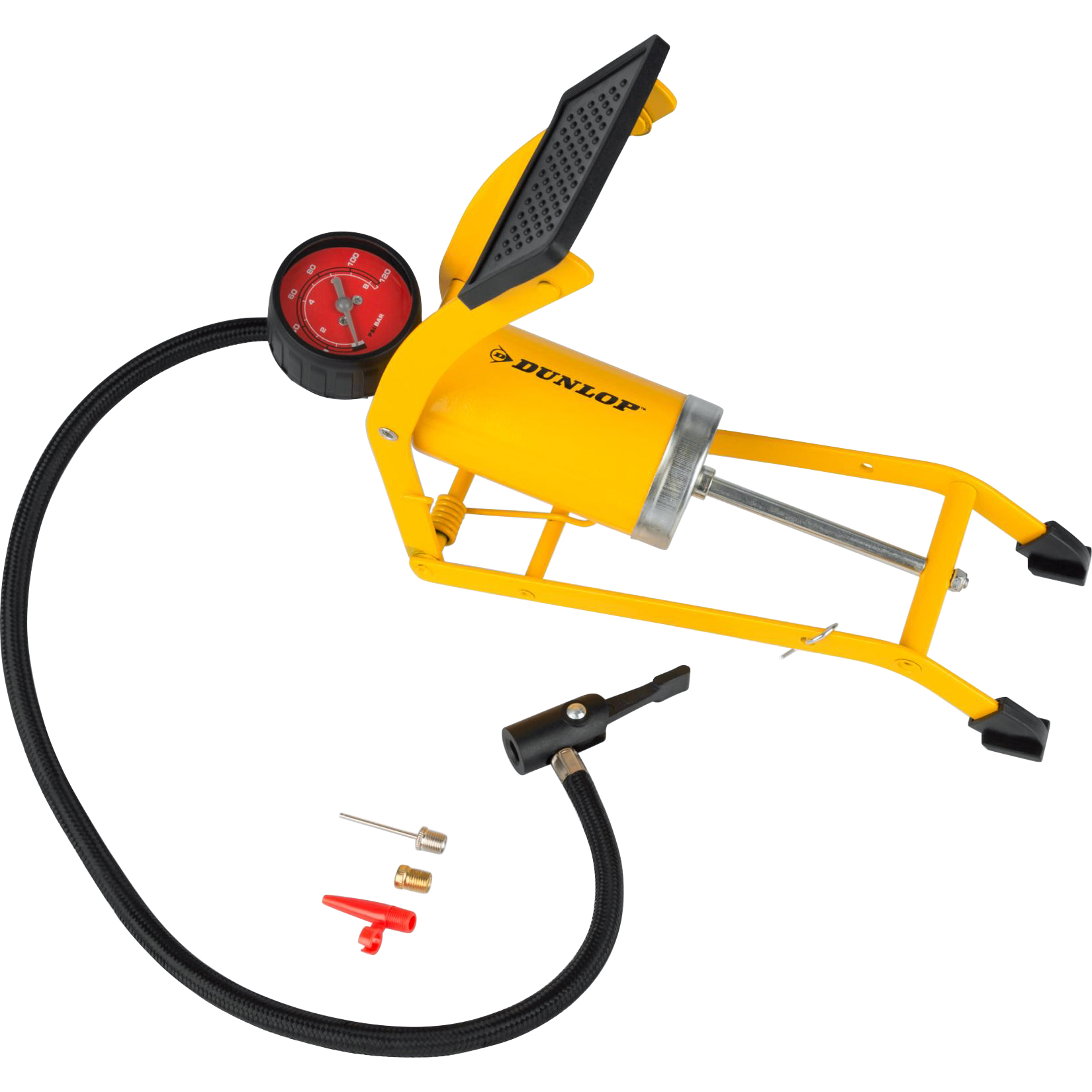 Dunlop-Fußpumpe mit Manometer-5744401232000041