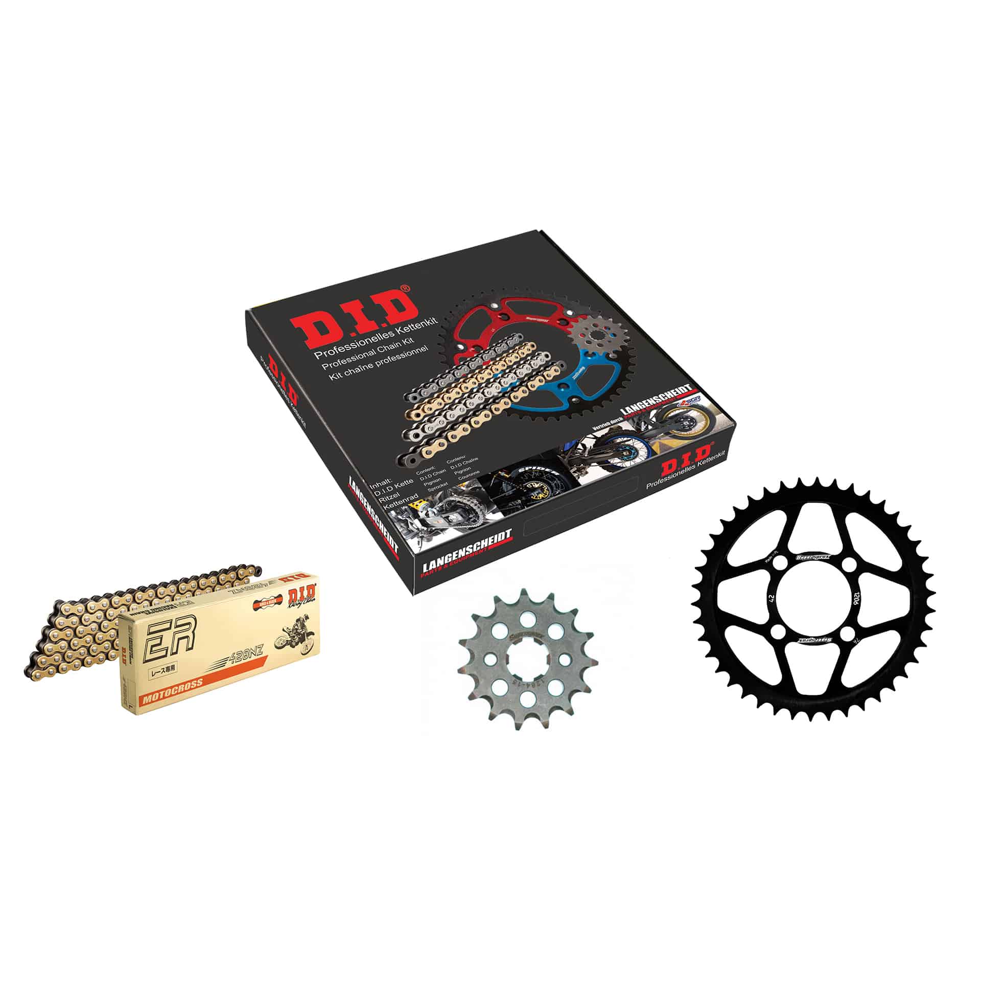 D.I.D. Kettenkit 428NZ(G&B) Clip 15/42/124 für CBR 125 R 2004-2010