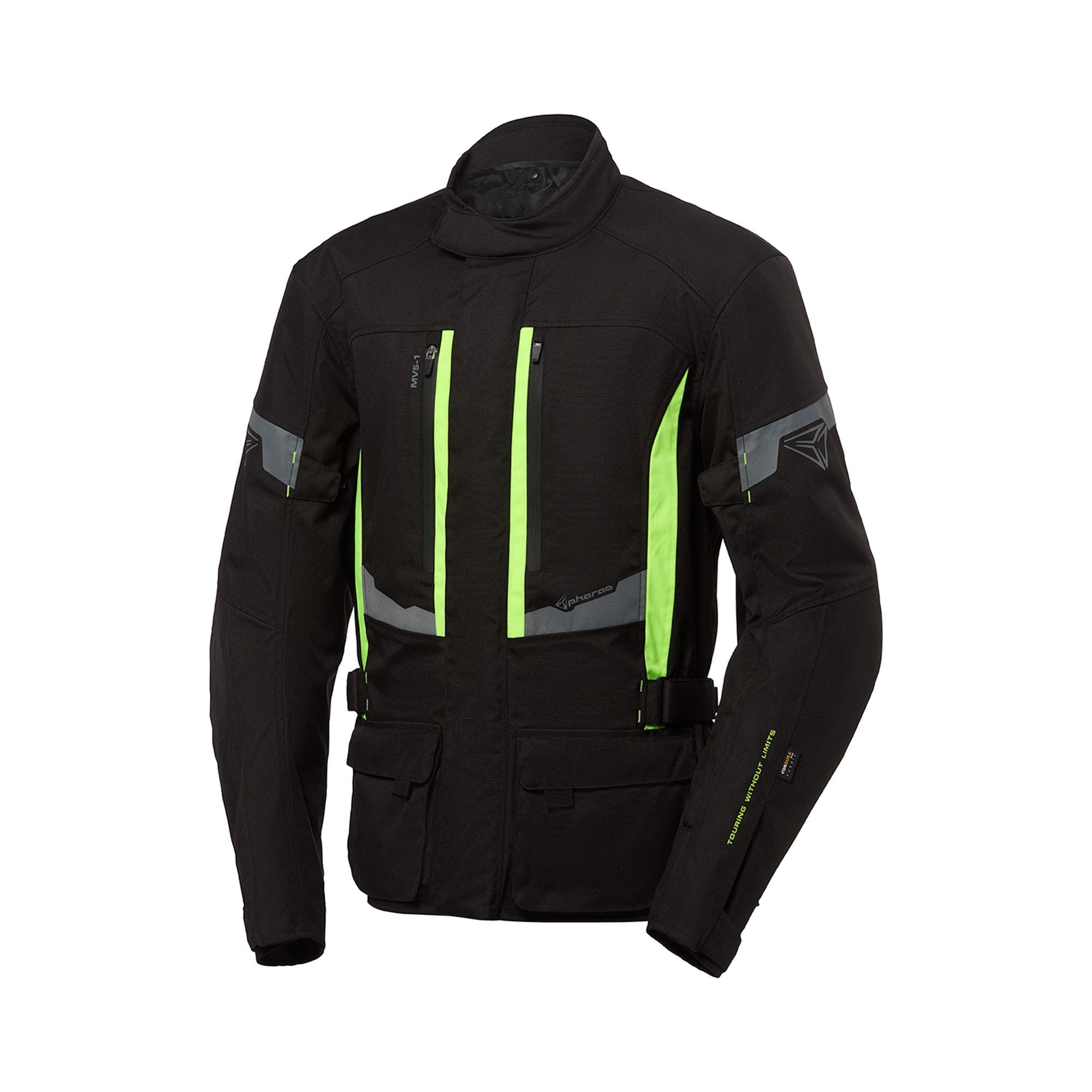 Pharao Faro WP Textiljacke schwarz/gelb L - Motorradbekleidung - Motorradbekleidung Herren