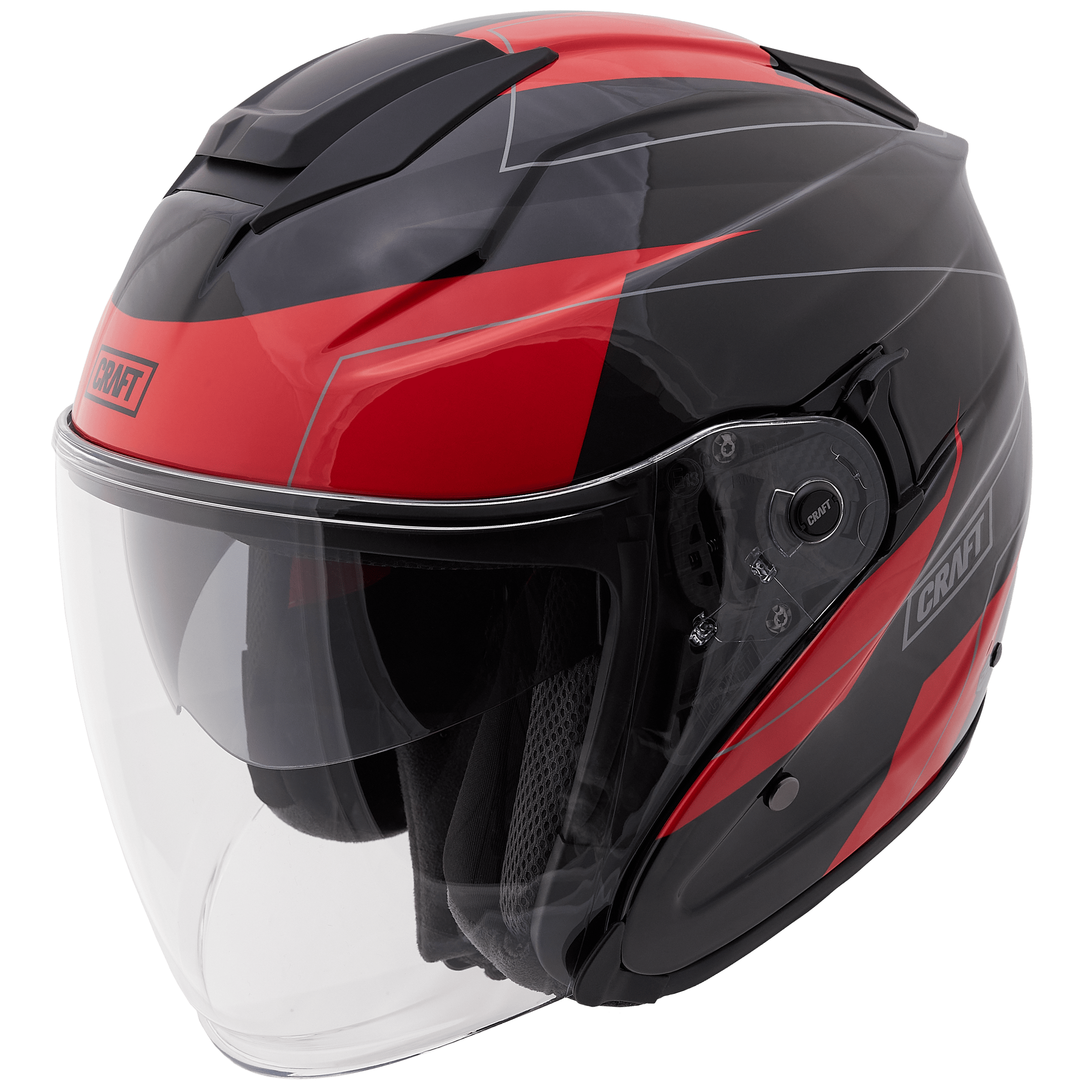 Craft-Fiberglas Jethelm Comfort SV Rot Dekor #26-4905471999051