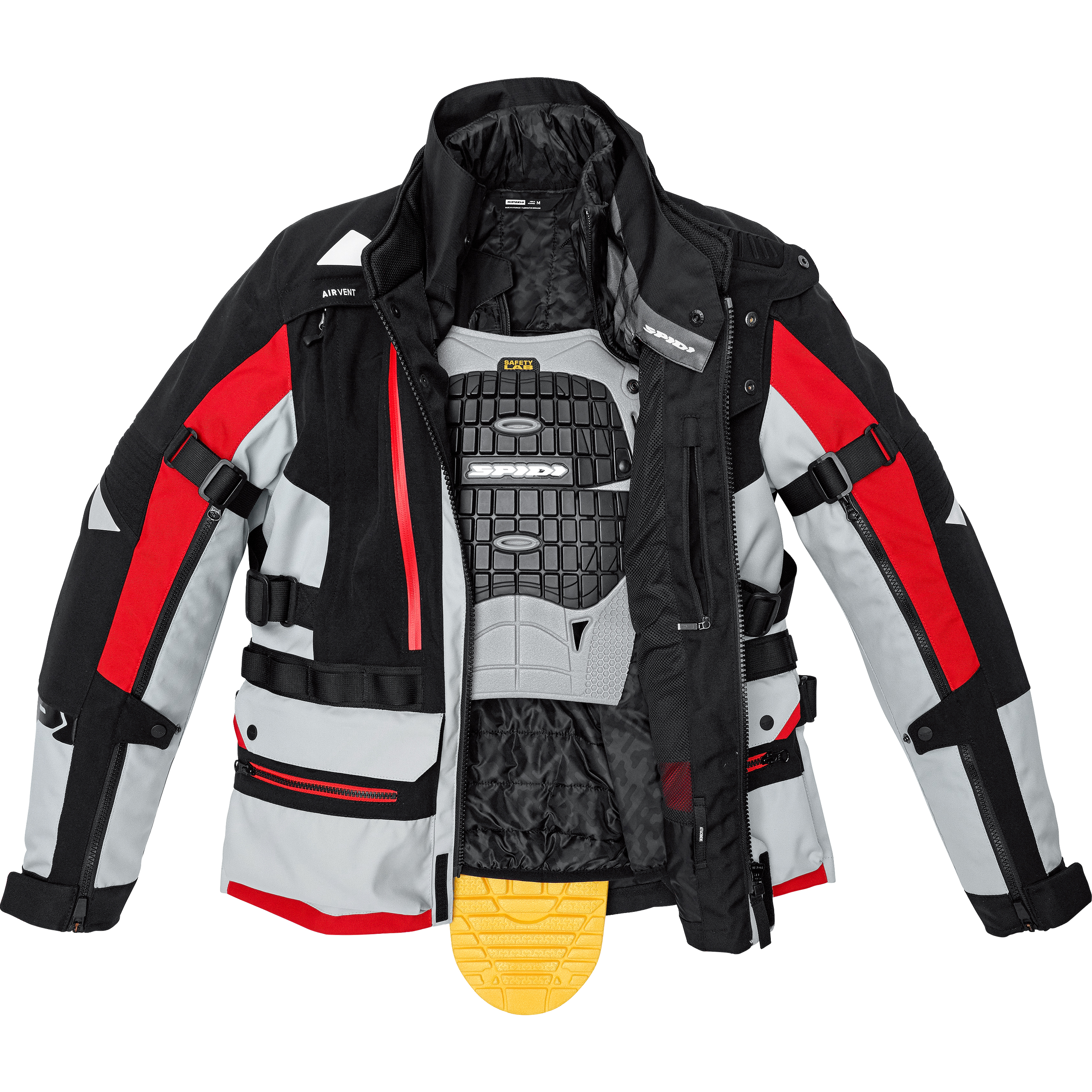SPIDI-Allroad H2Out Textiljacke grau/rot M-2016381999002009