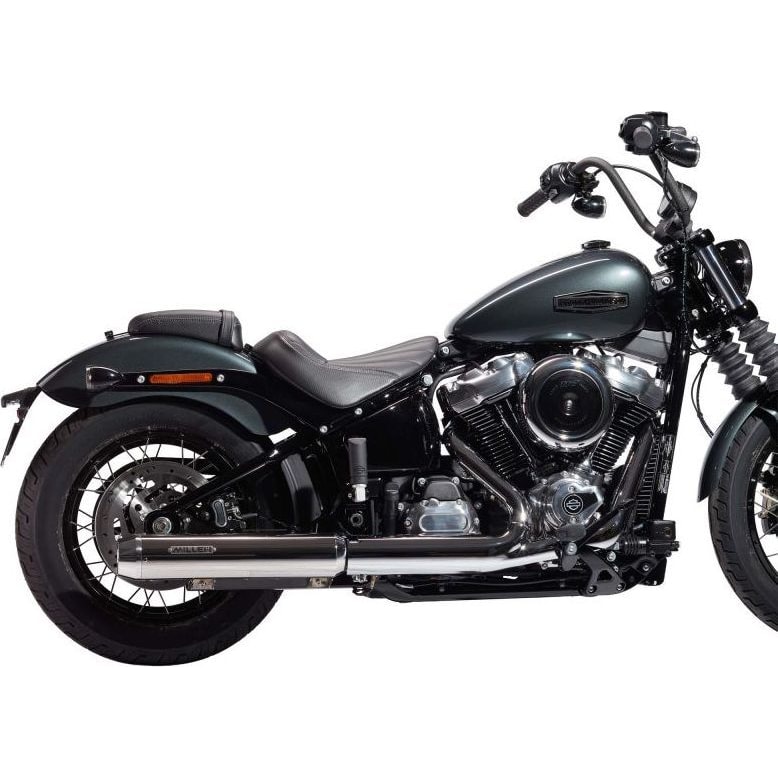 Miller Exhaust Auspuff Tapered poliert für HD Softail Low Rider ST 2025- - Motorradteile & Ersatzteile - Auspuff