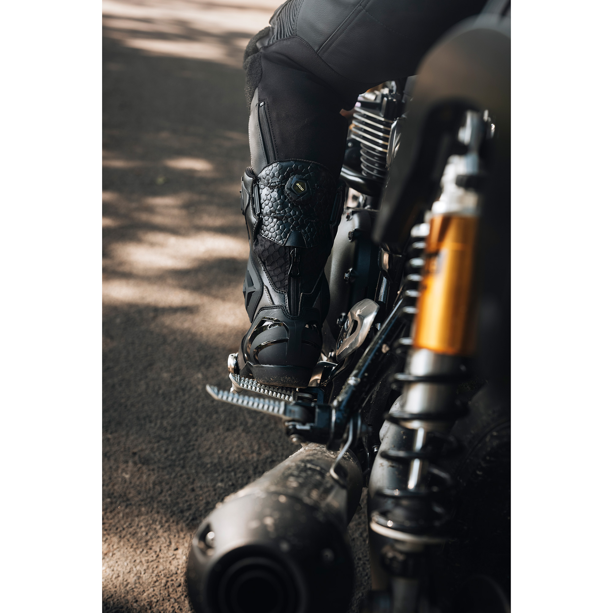 FLM-Mandalika Damen Motorradstiefel lang grau 38-3007511999007738