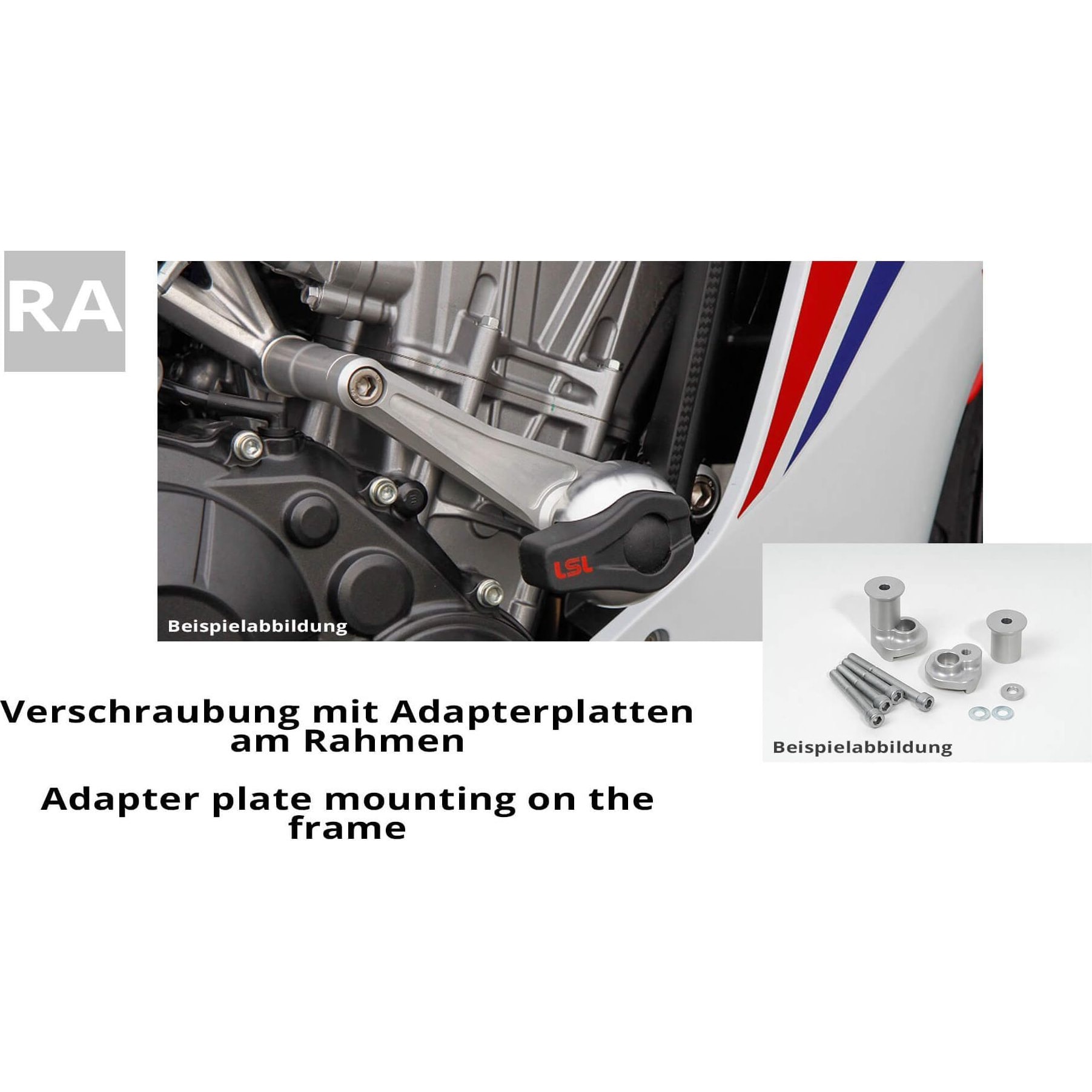 LSL Sturzpadanbausatz Crash Pad für Kawasaki ER-6 n 2009-2011 - Motorradteile & Ersatzteile - Anbauteile