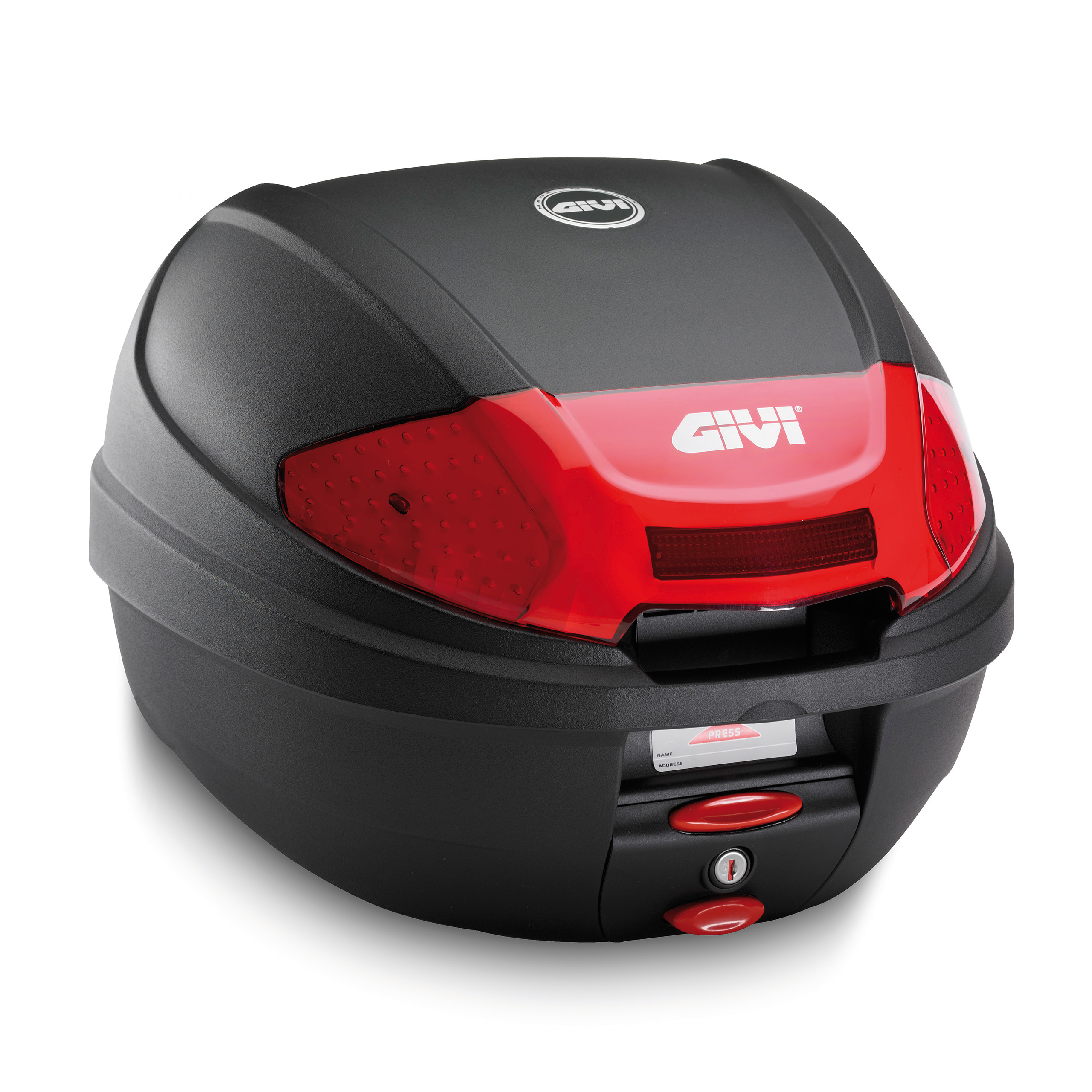 Givi Topcase Monolock® E300N2B mit rotem Reflektor - Motorradzubehör - Motorradgepäck