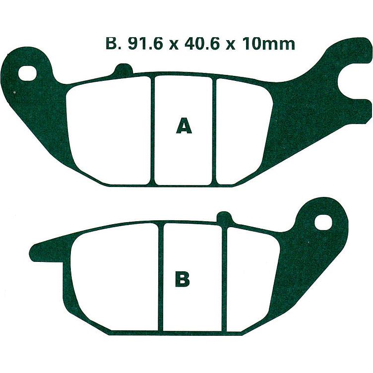 Hi-Q Bremsbeläge organisch FA343 107/91,6x41/40,6x10mm - Motorradteile & Ersatzteile - Bremsen