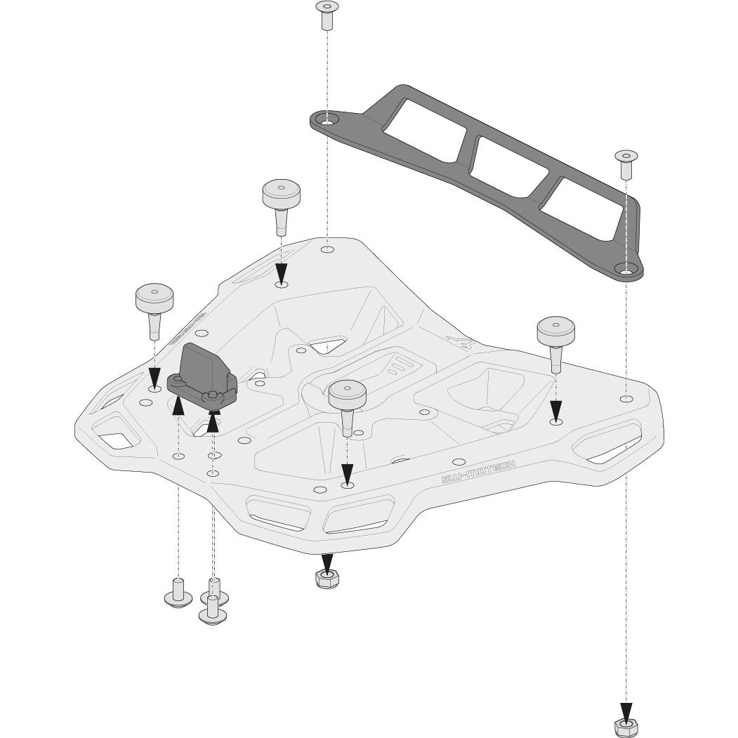 SW-MOTECH-QUICK-LOCK Adventure-Rack Adapterkit für Givi Monolock-5728711068999010
