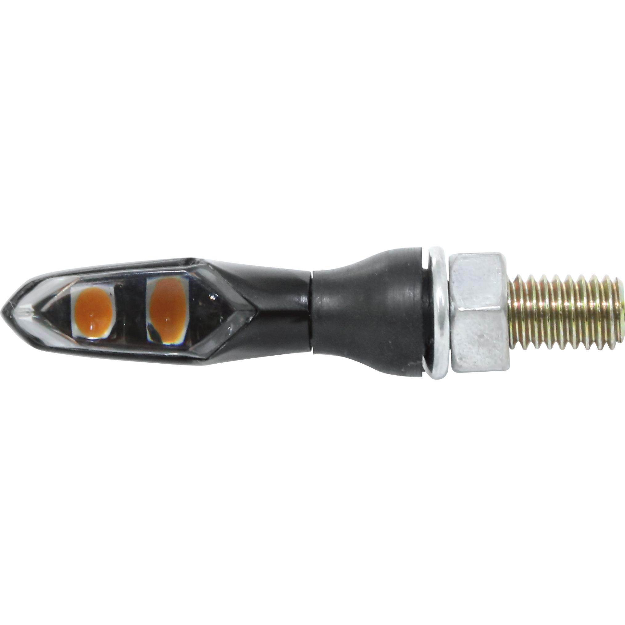 Highsider-LED Blinkerpaar Sonic-X2 M8 Metall schwarz, getöntes Glas-5706141020000880