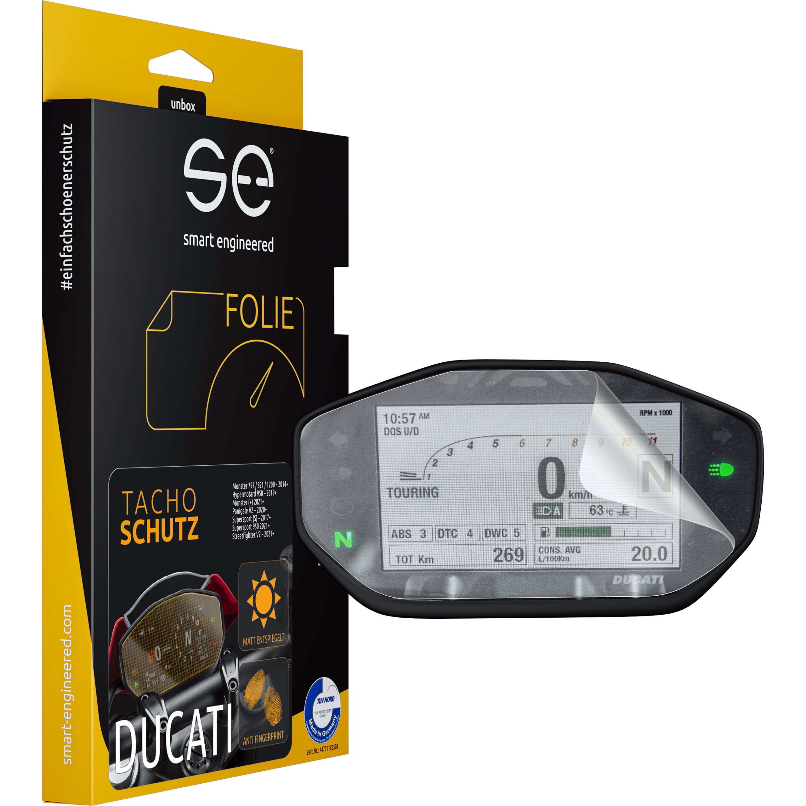 Smart Engineered-Cockpit-Schutzfolie entspiegelnd-5744201000001010