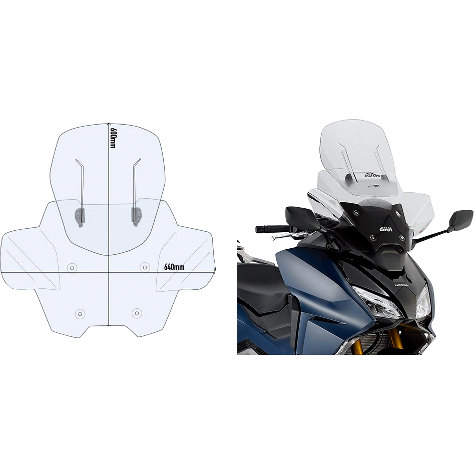 Givi-Verkleidungsscheibe Airflow-5666471000010250