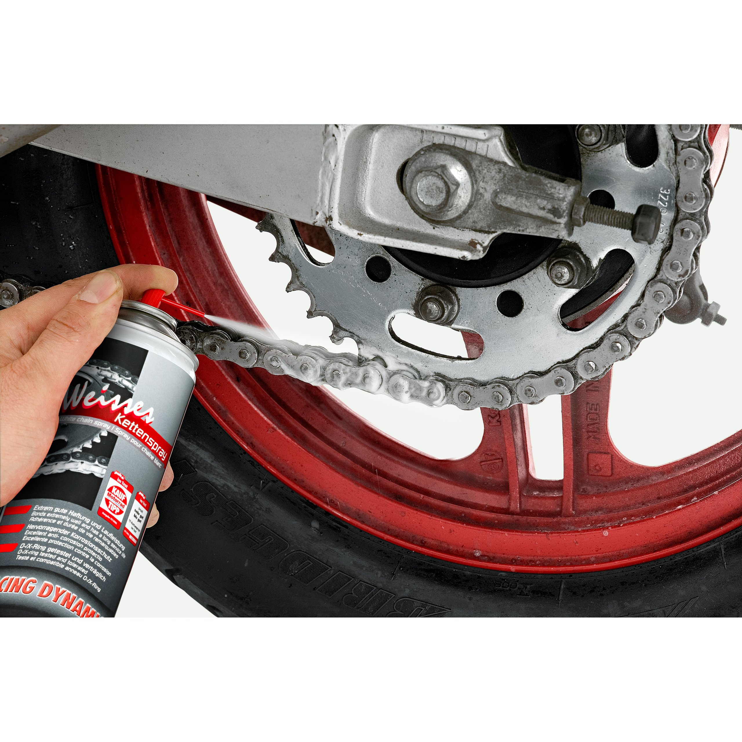 Racing Dynamic-Weißes Kettenspray, 400 ml-5087161238000050