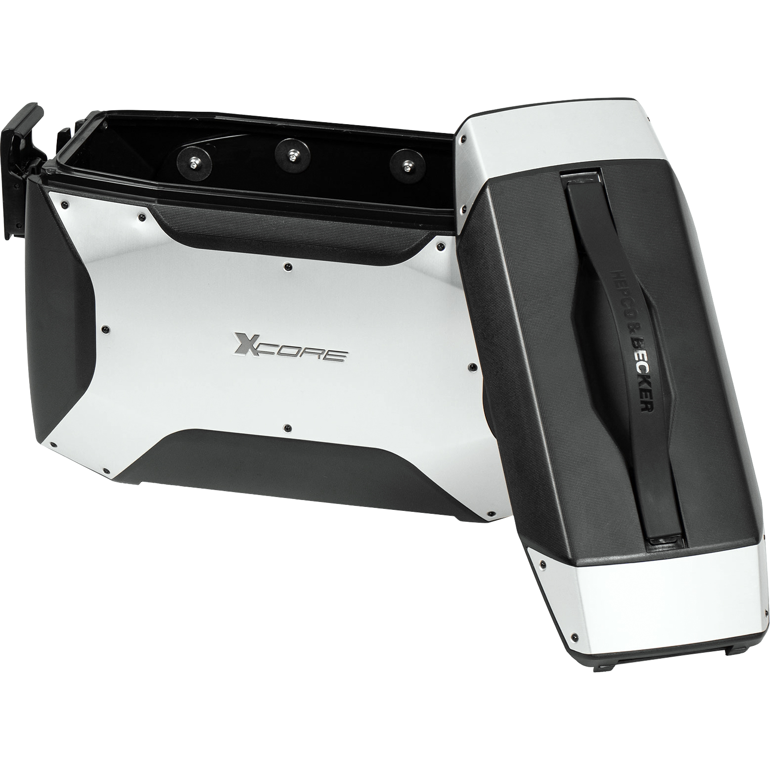 Hepco & Becker-Seitenkoffer Xcore für C-Bow 18 Liter schwarz/silber-5752131199010240