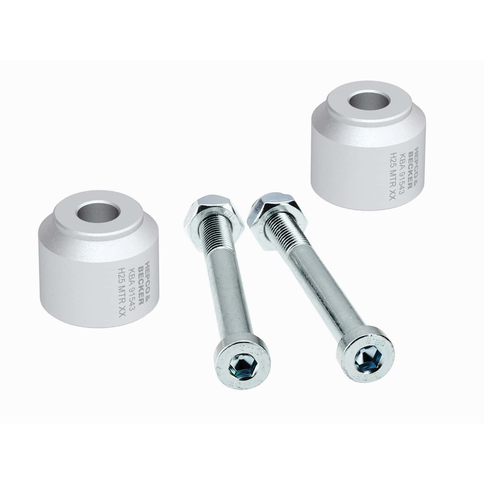Hepco & Becker Lenkererhöhung 25mm silber für BMW G 310 GS 2017-2025 - Motorradteile & Ersatzteile - Lenker, Griffe & Hebel