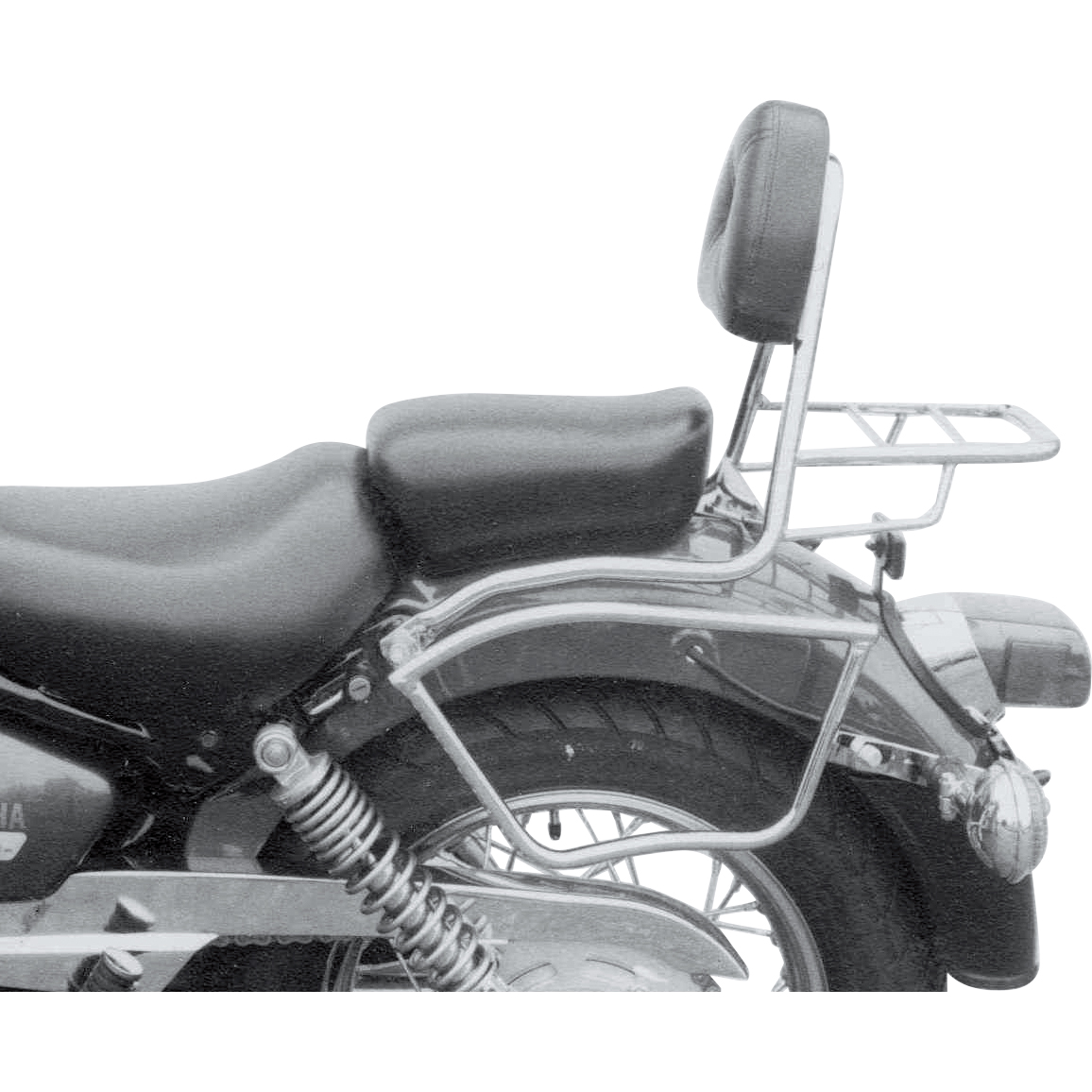 Hepco & Becker Sissybar mit Gepäckträger chrom für Yamaha XV 125/250 Virago - Motorradteile & Ersatzteile - Anbauteile