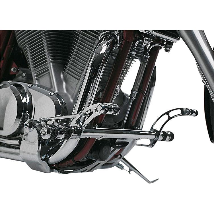 Falcon Round Style Fußrastenanlage +16cm für Suzuki VS 1400 Intrude - Motorradteile & Ersatzteile - Fußrasten & Hebel