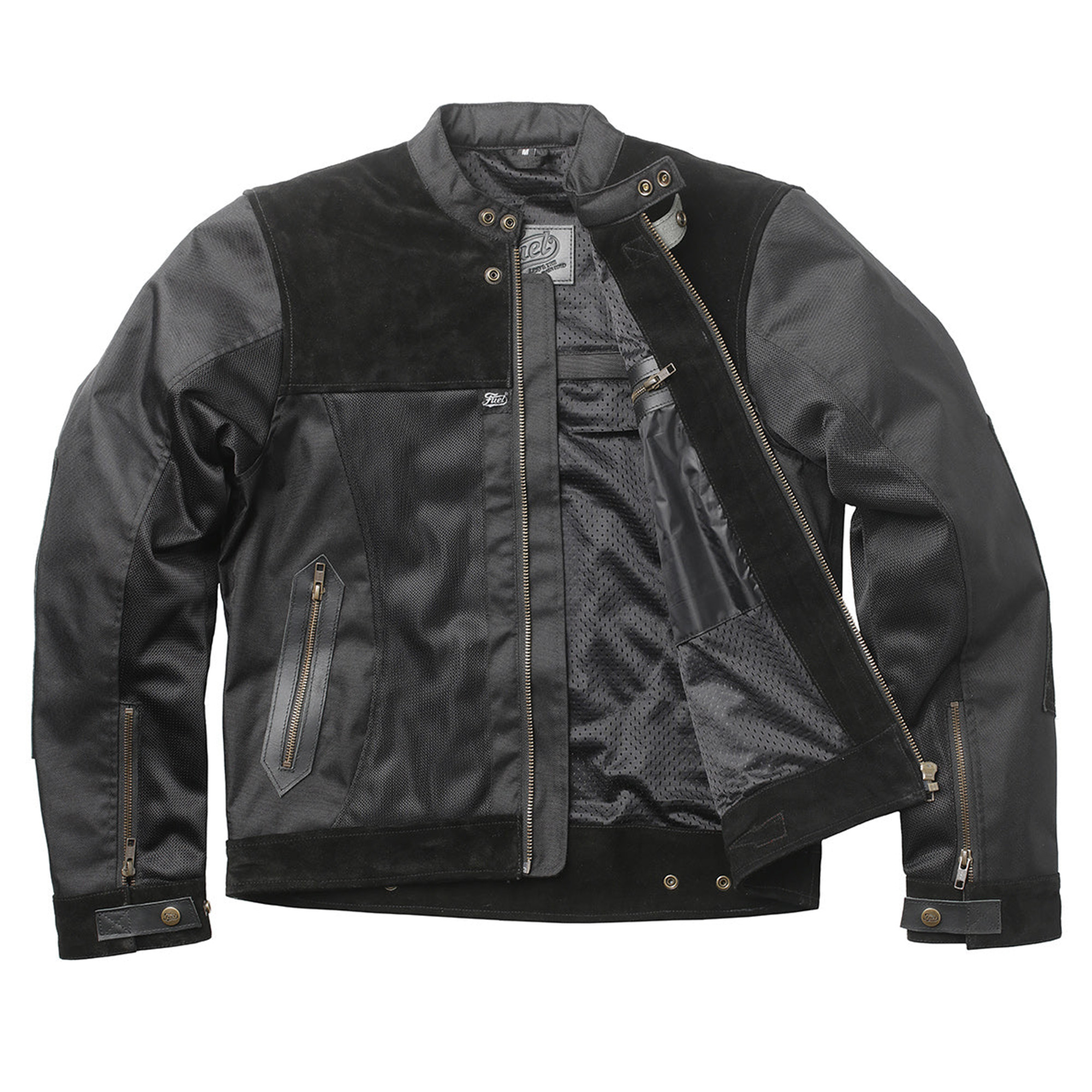 Fuel-Arizona Textil-/Wildlederjacke schwarz L-0001950002001010